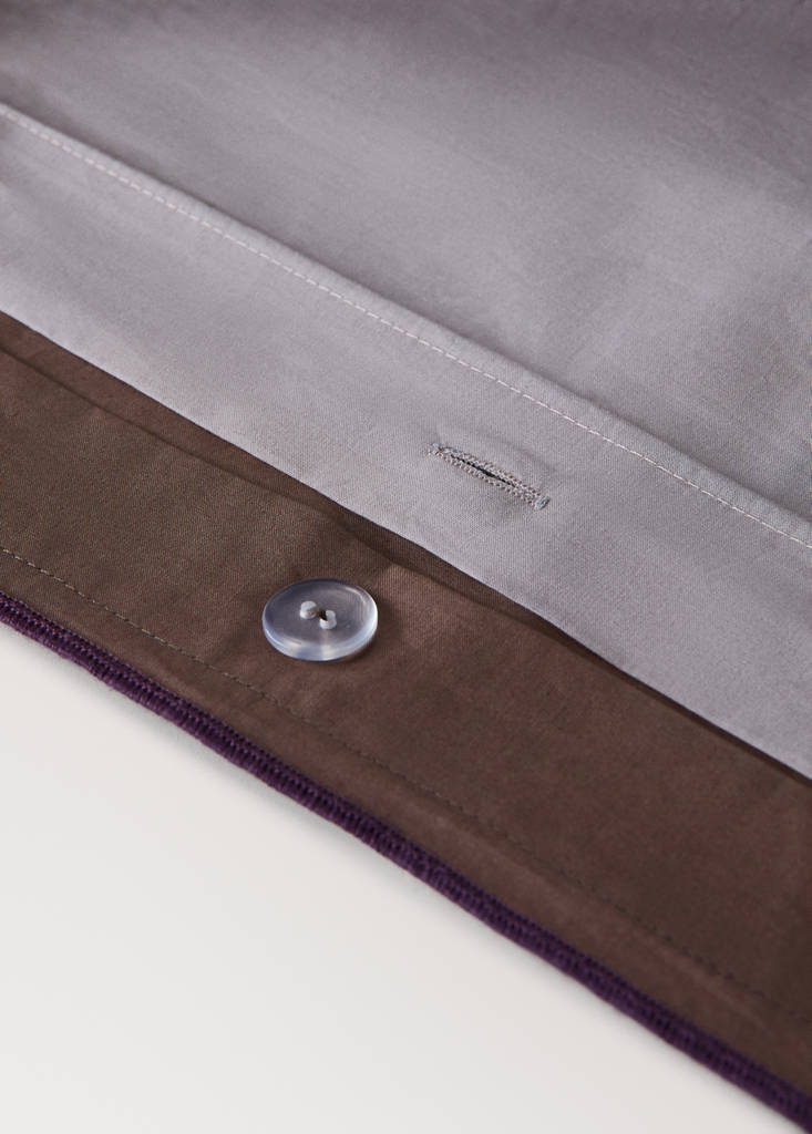 Reversible duvet cover for 180/200cm bed — Brown