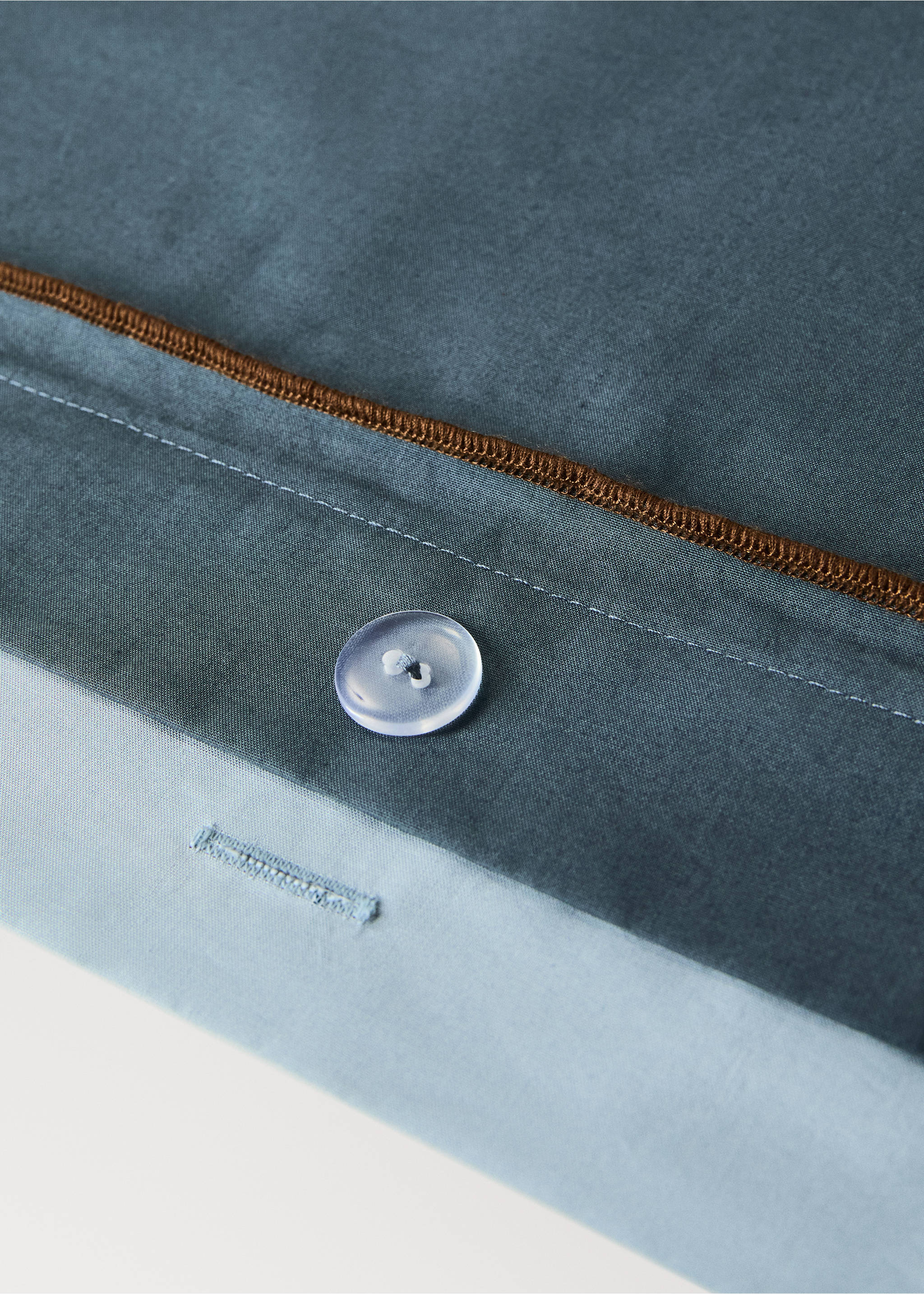Reversible duvet cover for 180/200cm bed - Details of the article 1, Petrol Blue. Ref: 37012985-00.