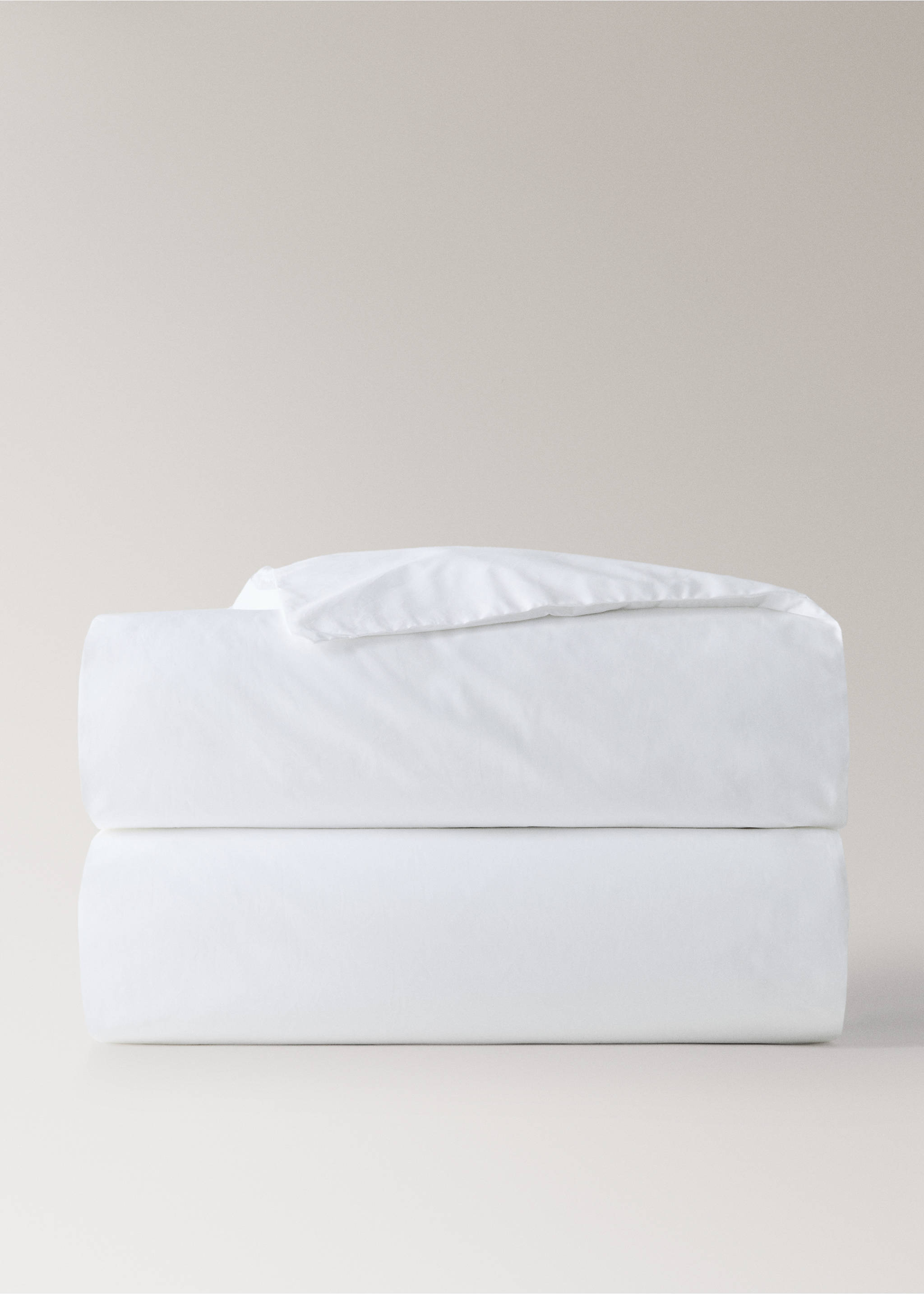 300 threads percale cotton duvet cover King bed - Article without model, White. Ref: 37012997-00.