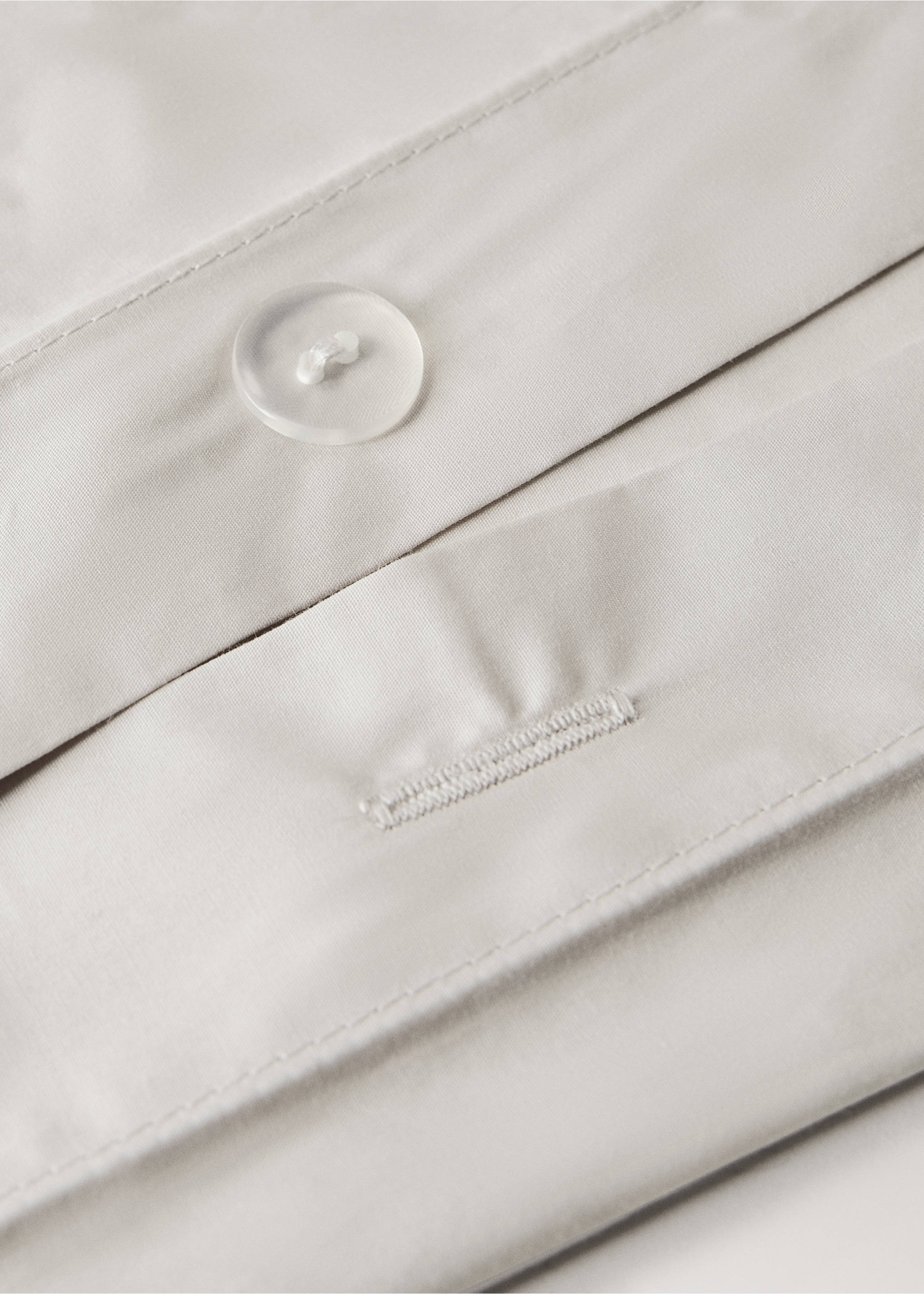 300 threads percale cotton duvet cover King bed - Details of the article 2, Sand. Ref: 37012997-00.