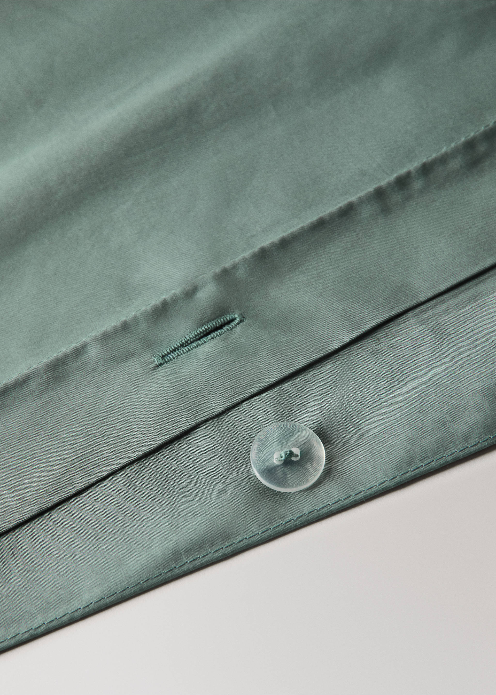 Bettbezug aus Baumwoll-Perkal mit Fadendichte 300 für 90 cm Bett - Detail des Artikels 1, Mittelgrün. Ref: 37012998-00.