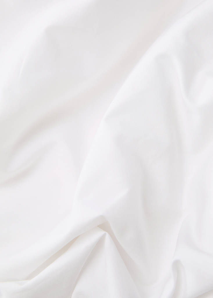 Percale cotton duvet cover Single bed — White