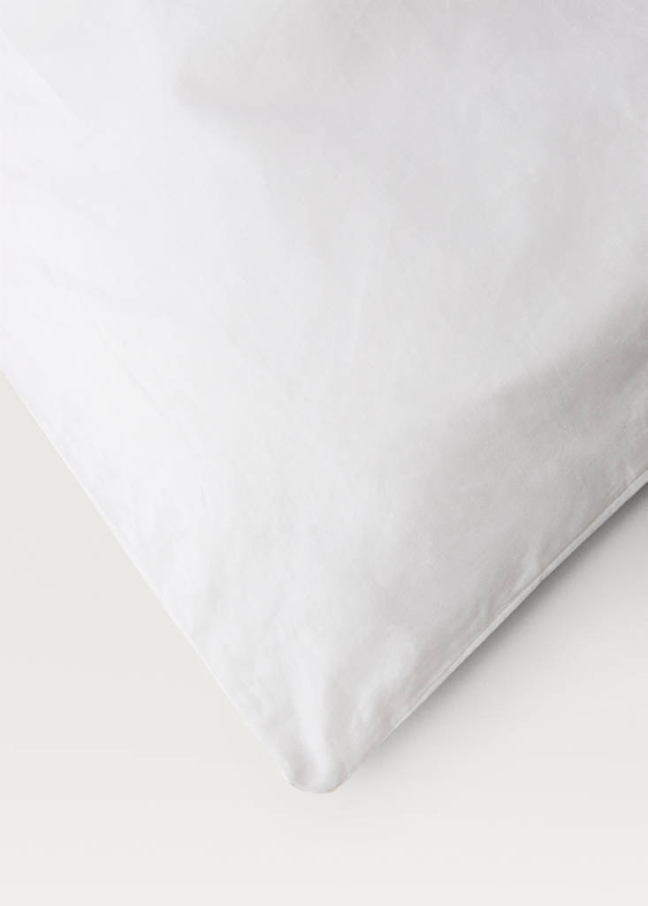 Percale cotton duvet cover Single bed — White