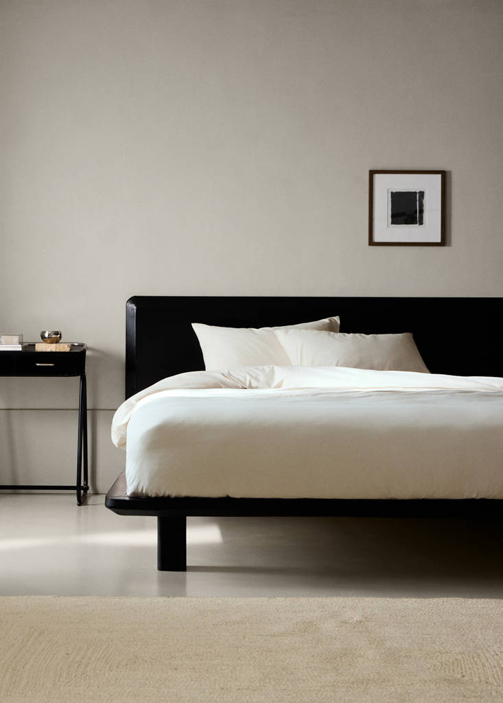 Washed-cotton duvet cover Single bed — Sand