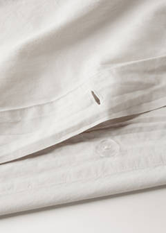 Washed-cotton duvet cover Single bed — Sand 3