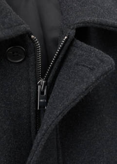 Wool-blend jacket with pockets — Dark Heather Grey 7