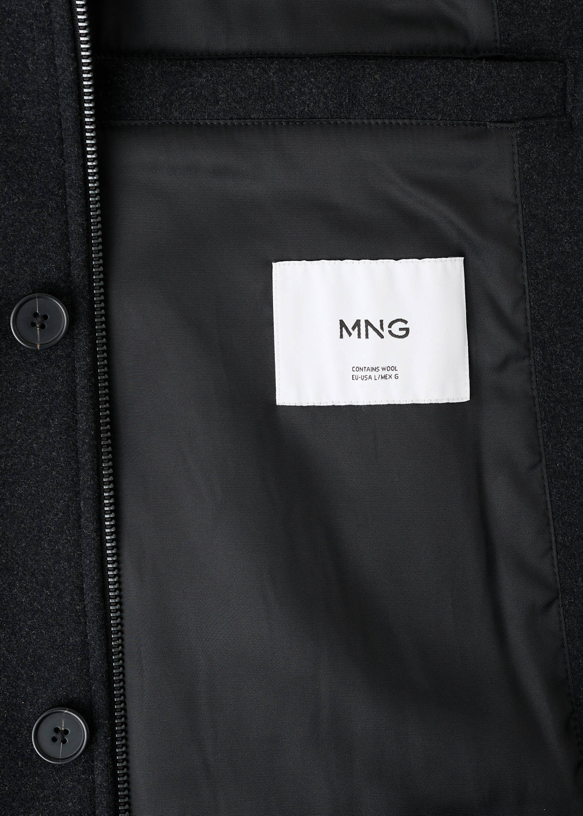 Wool-blend jacket with pockets — Dark Heather Grey
