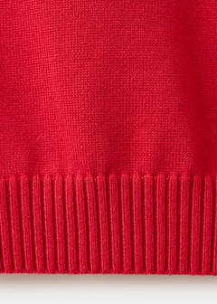 V-neck knit sweater — Red 8