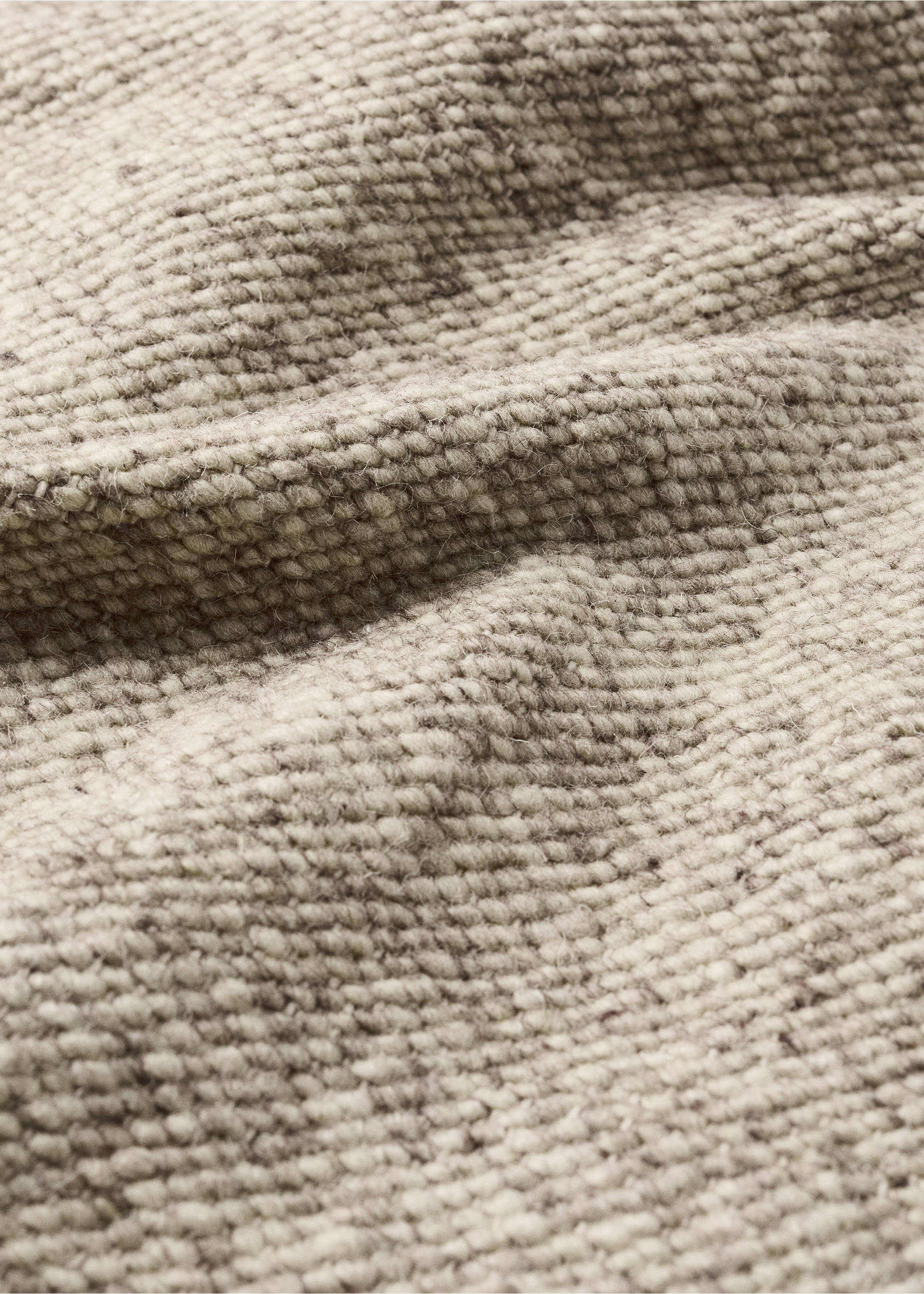 Wool and cotton carpet 200x300cm - Details of the article 1, Medium Brown. Ref: 37013280-00.