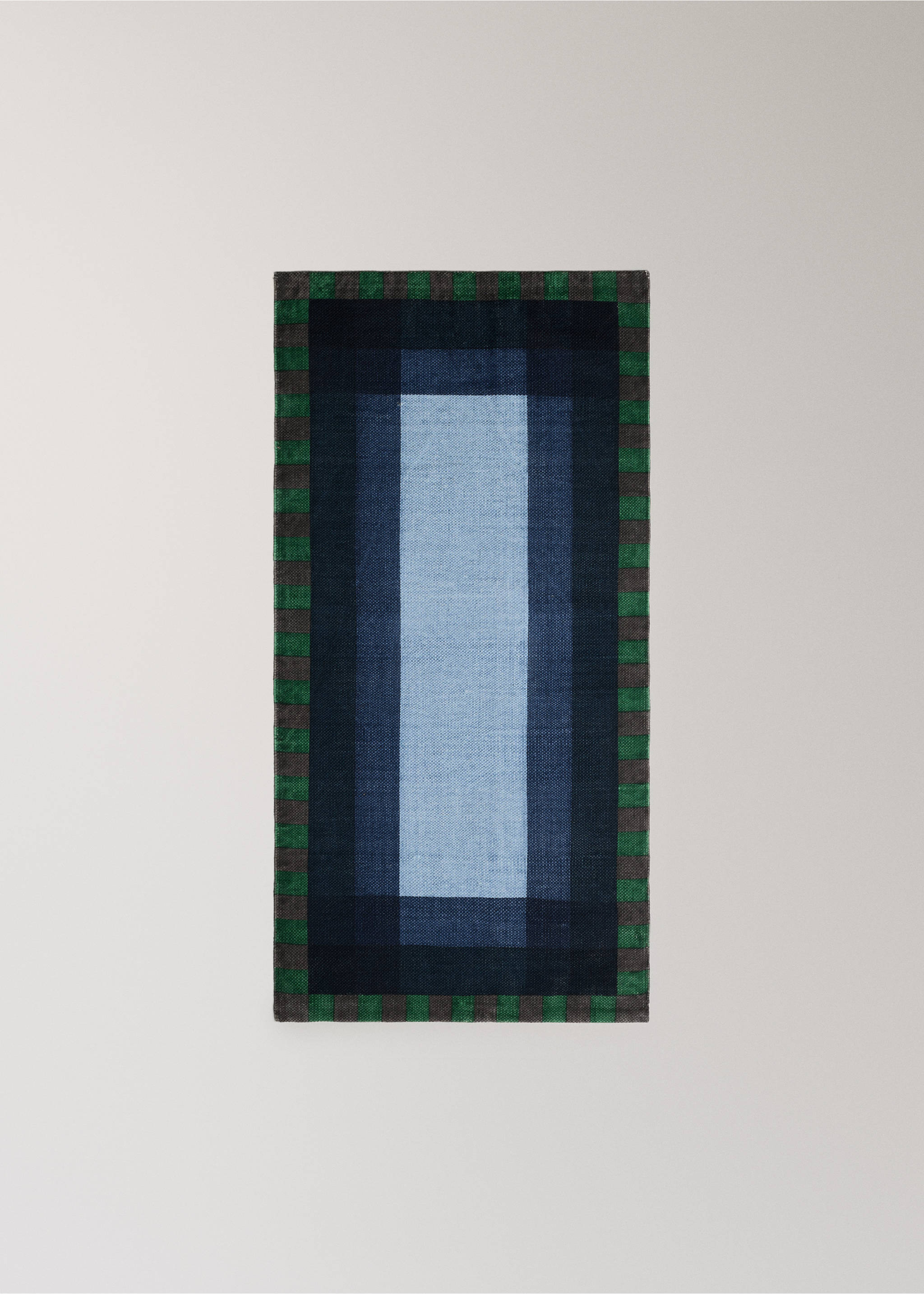 Mosaic print rug 60 x 120 cm - Article without model, Blue. Ref: 37013286-00.