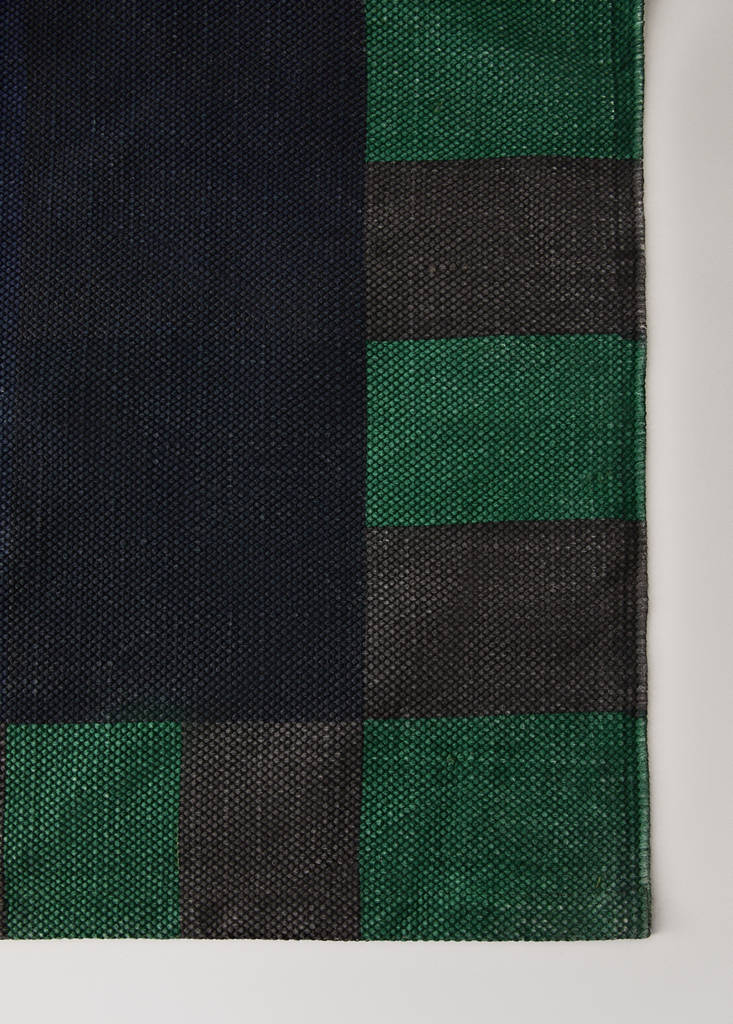 Large mosaic print rug — Blue