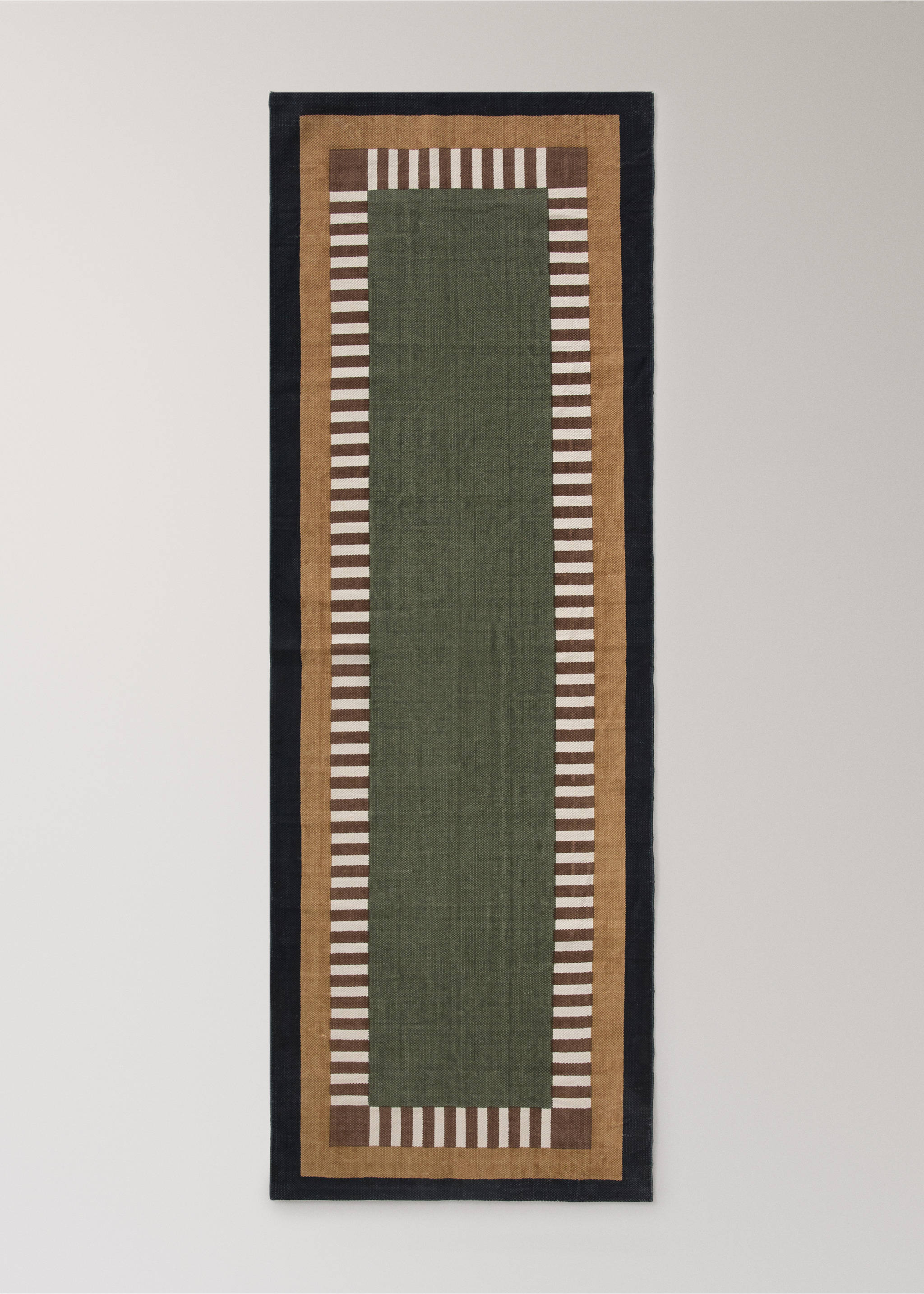 Geometric print rug 70x200cm - Article without model, Forest Green. Ref: 37013289-00.