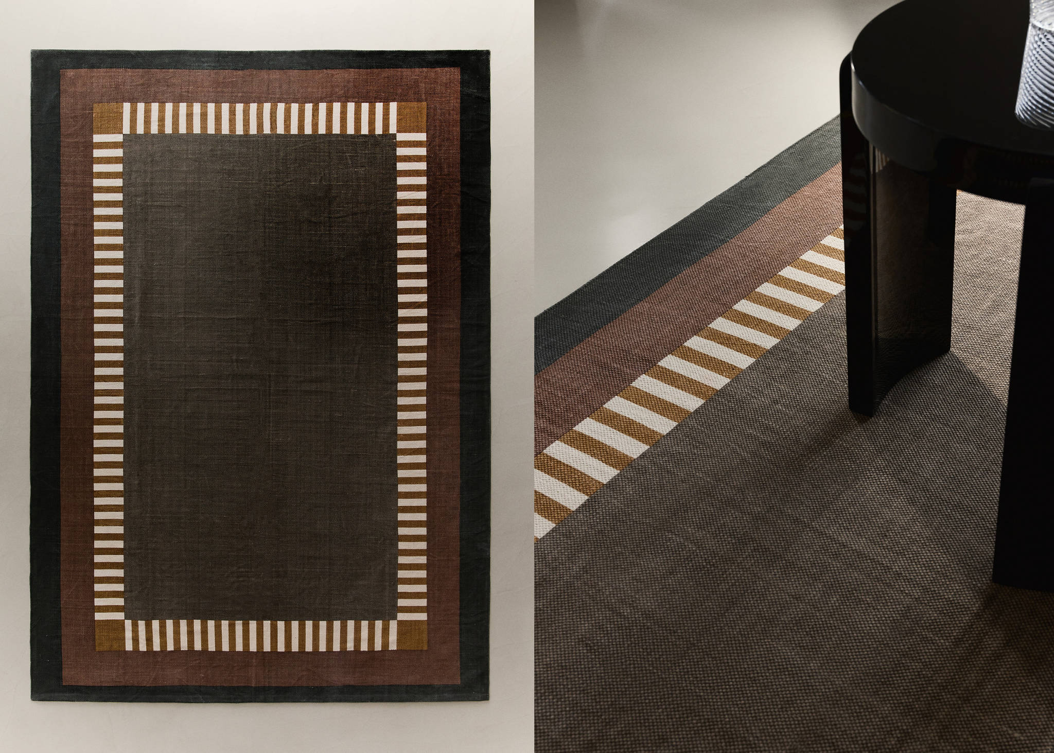 Large geometric-patterned rug - Panoramic plane
