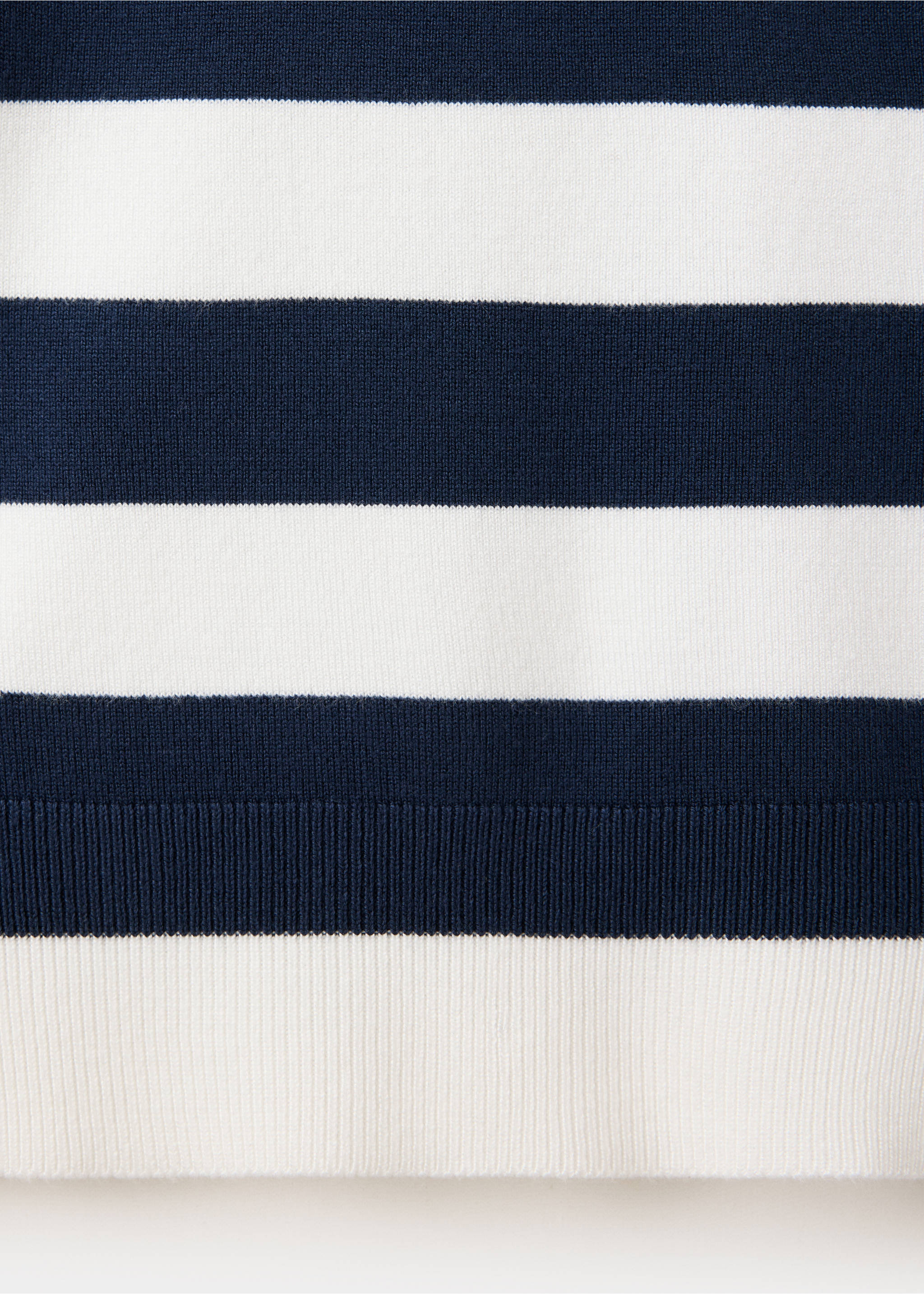 Asymmetric neckline striped jersey - Details of the article 0, Navy. Ref: 37013298-00.
