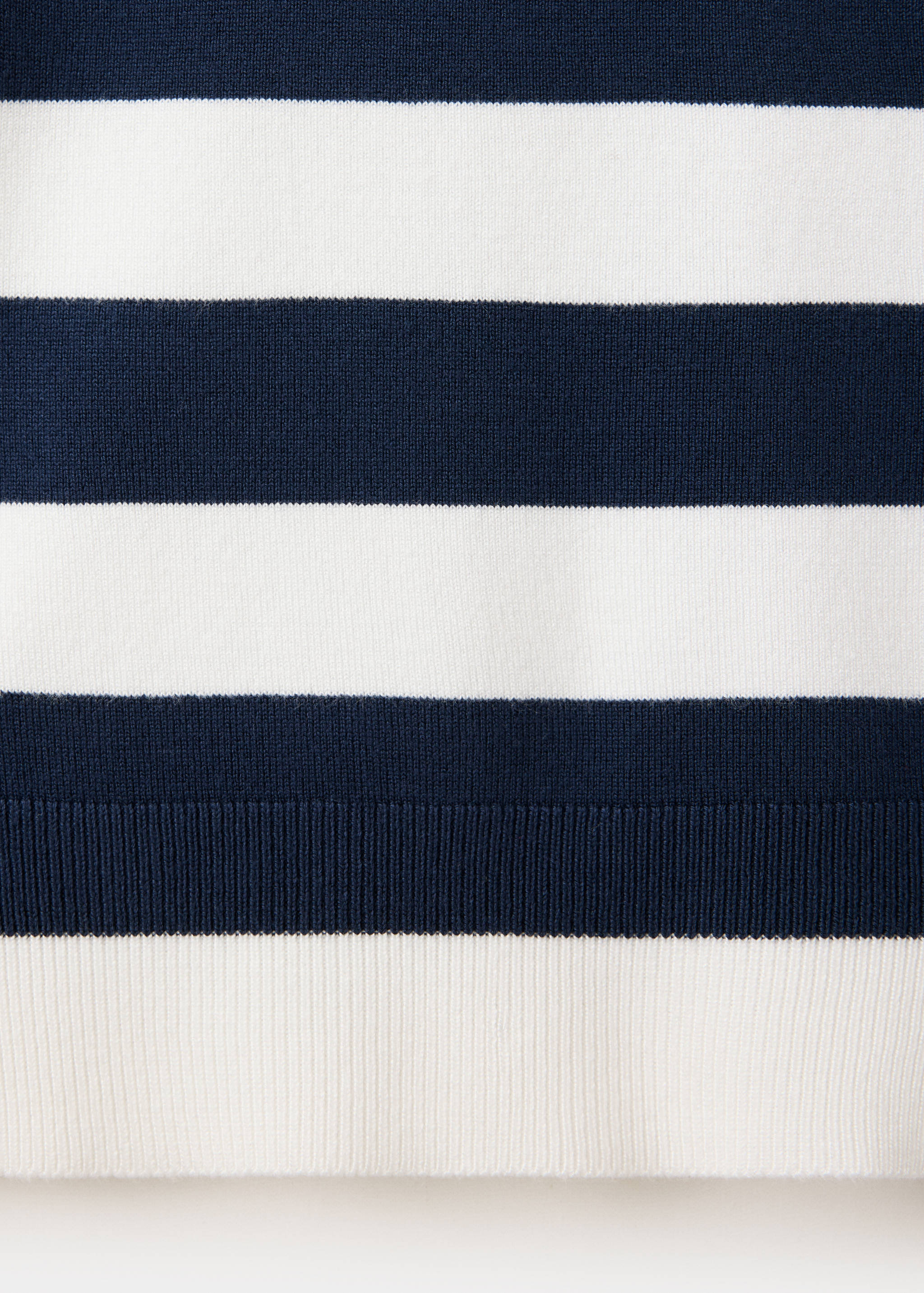 Asymmetric neckline striped jersey - Details of the article 0