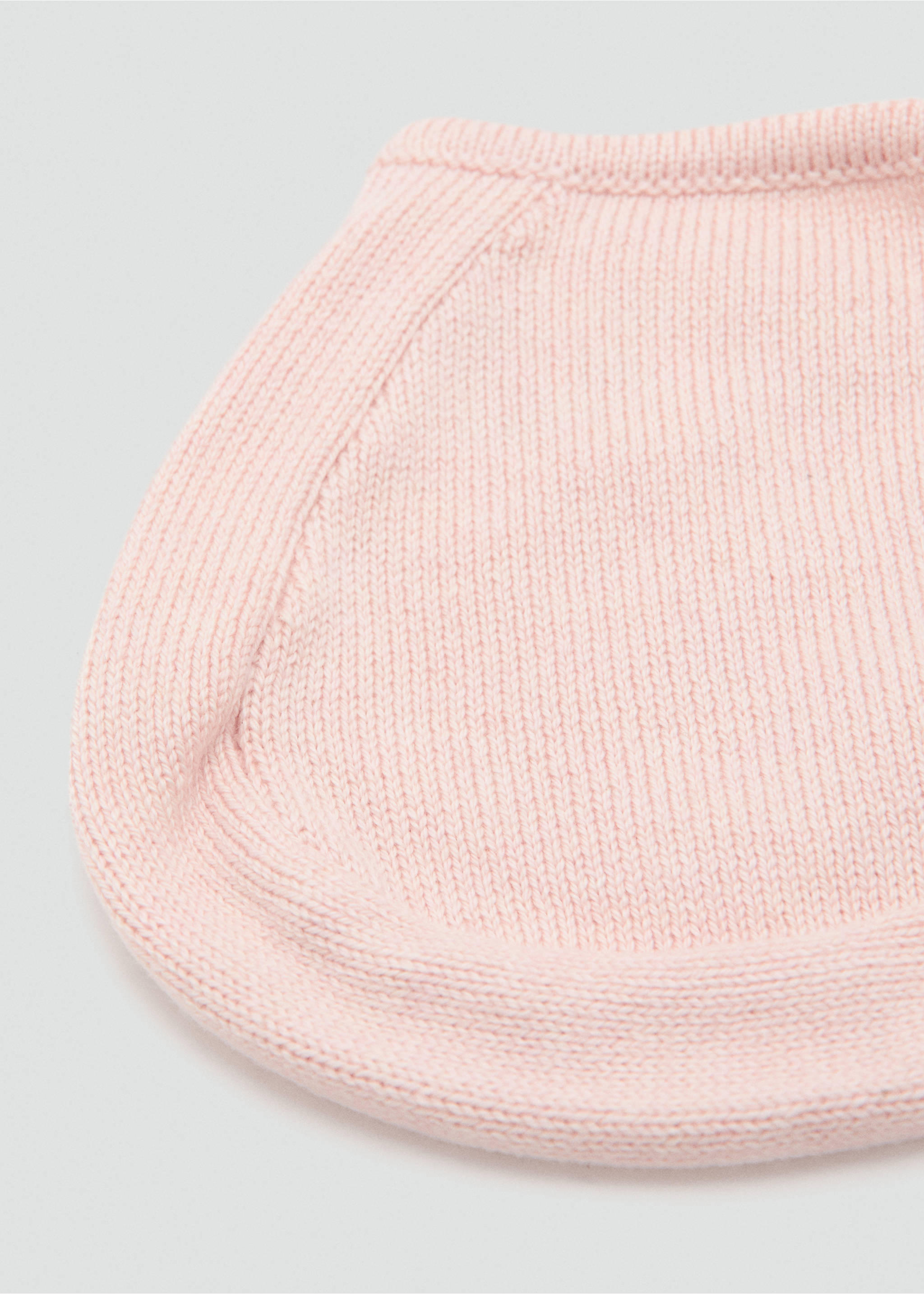 Knitted bonnet - Details of the article 1, Light Pink. Ref: 37013309-00.