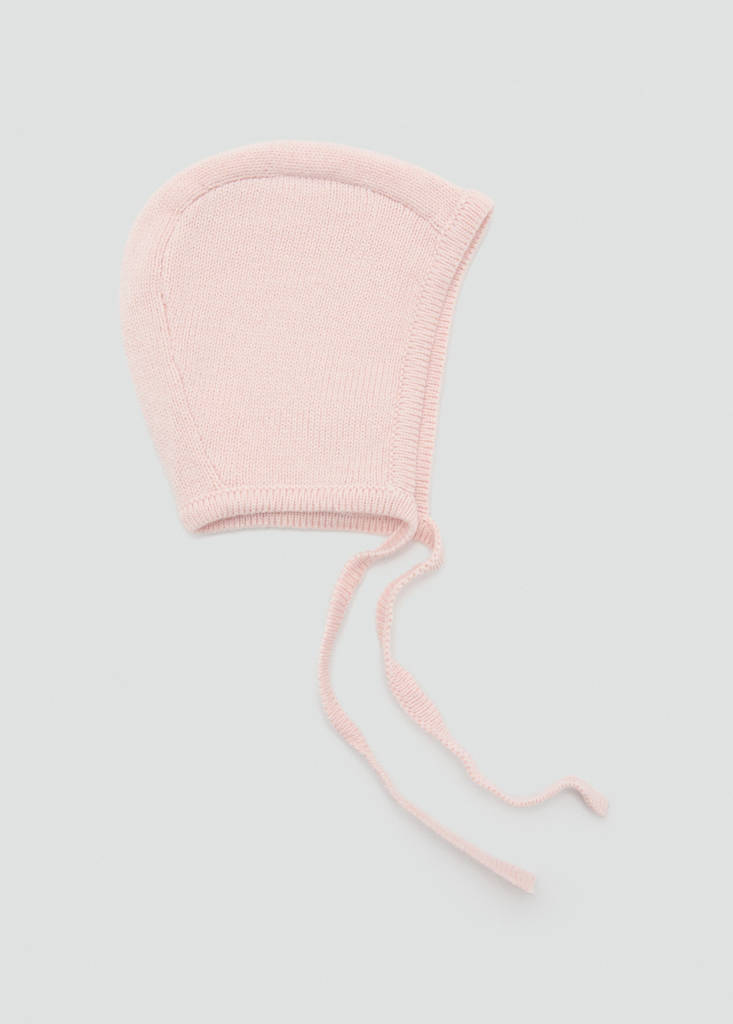 Knitted bonnet — Light Pink
