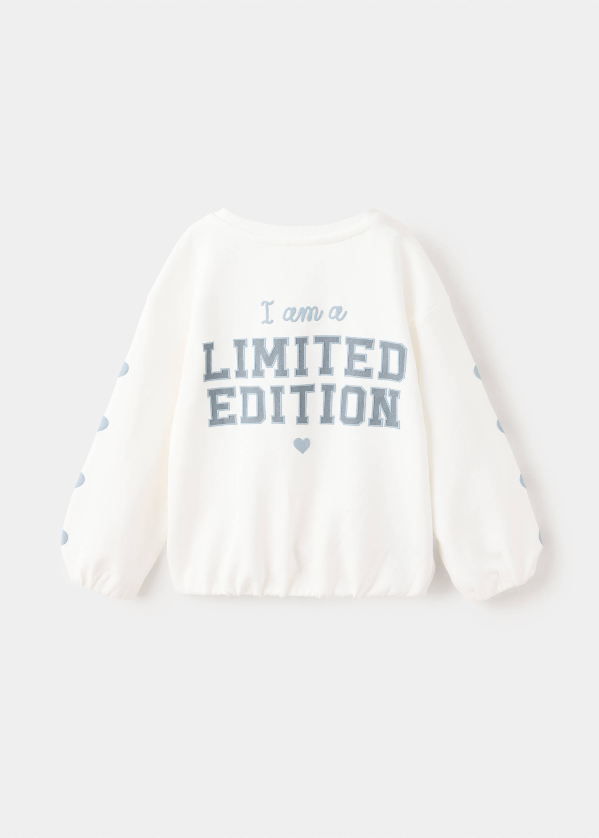 Sweatshirt 100% katoen bedrukte tekening - Achterkant van het artikel, Gebroken wit. Ref: 37013310-00.