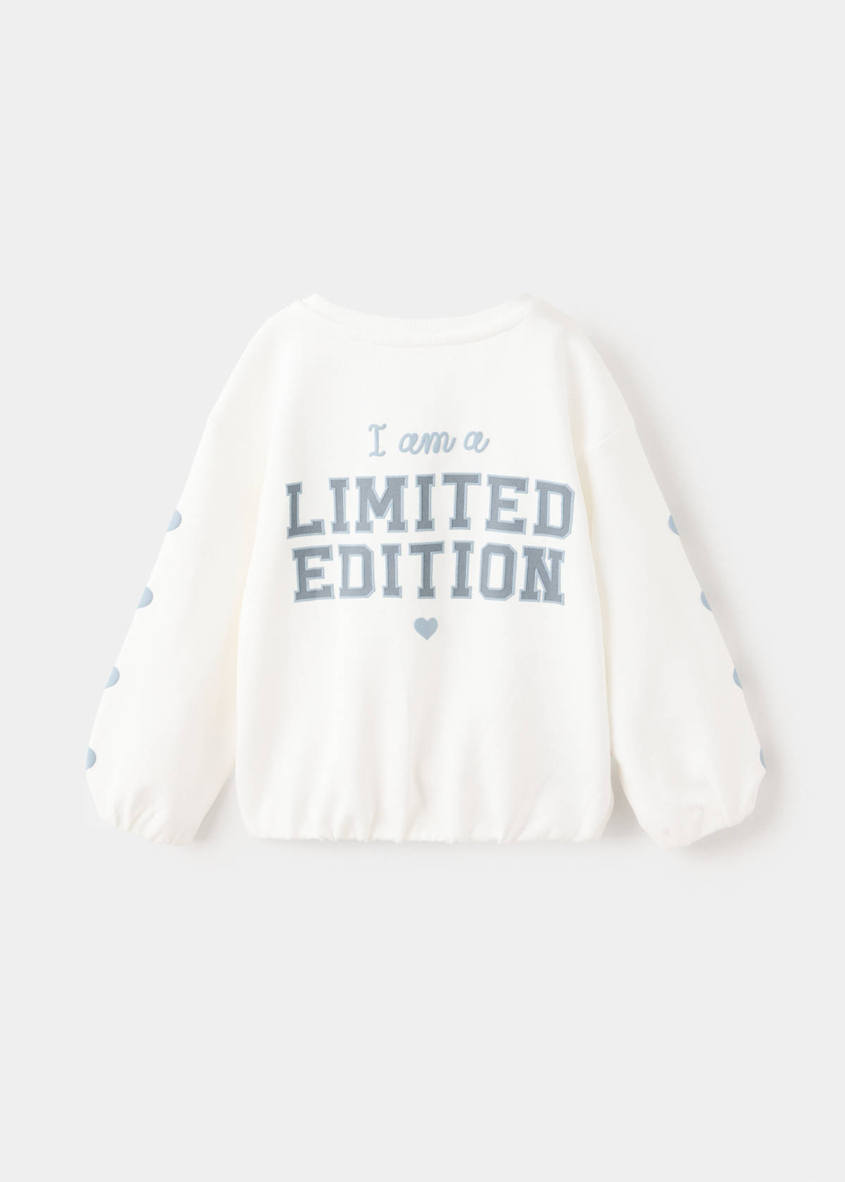 Cotton sweatshirt with print detail — Off White
