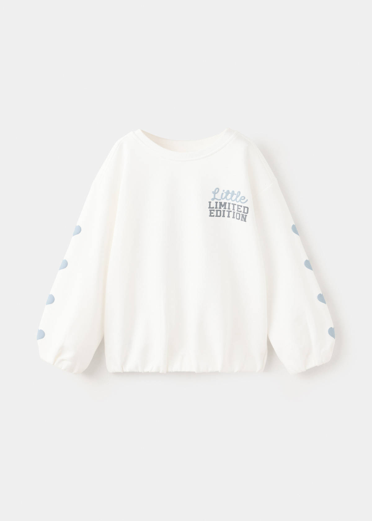 Cotton sweatshirt with print detail — Off White