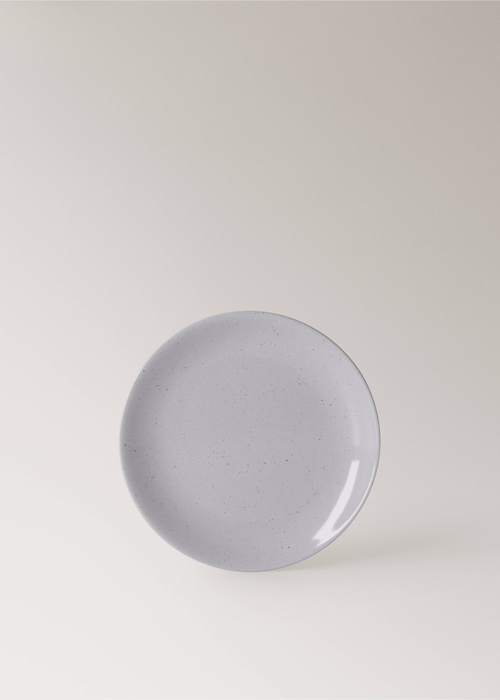 Stoneware dessert plate with spots - Article without model, Blue. Ref: 37013312-00.