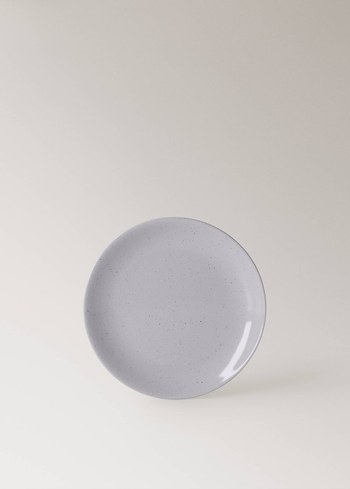 Stoneware dessert plate with spots — Blue