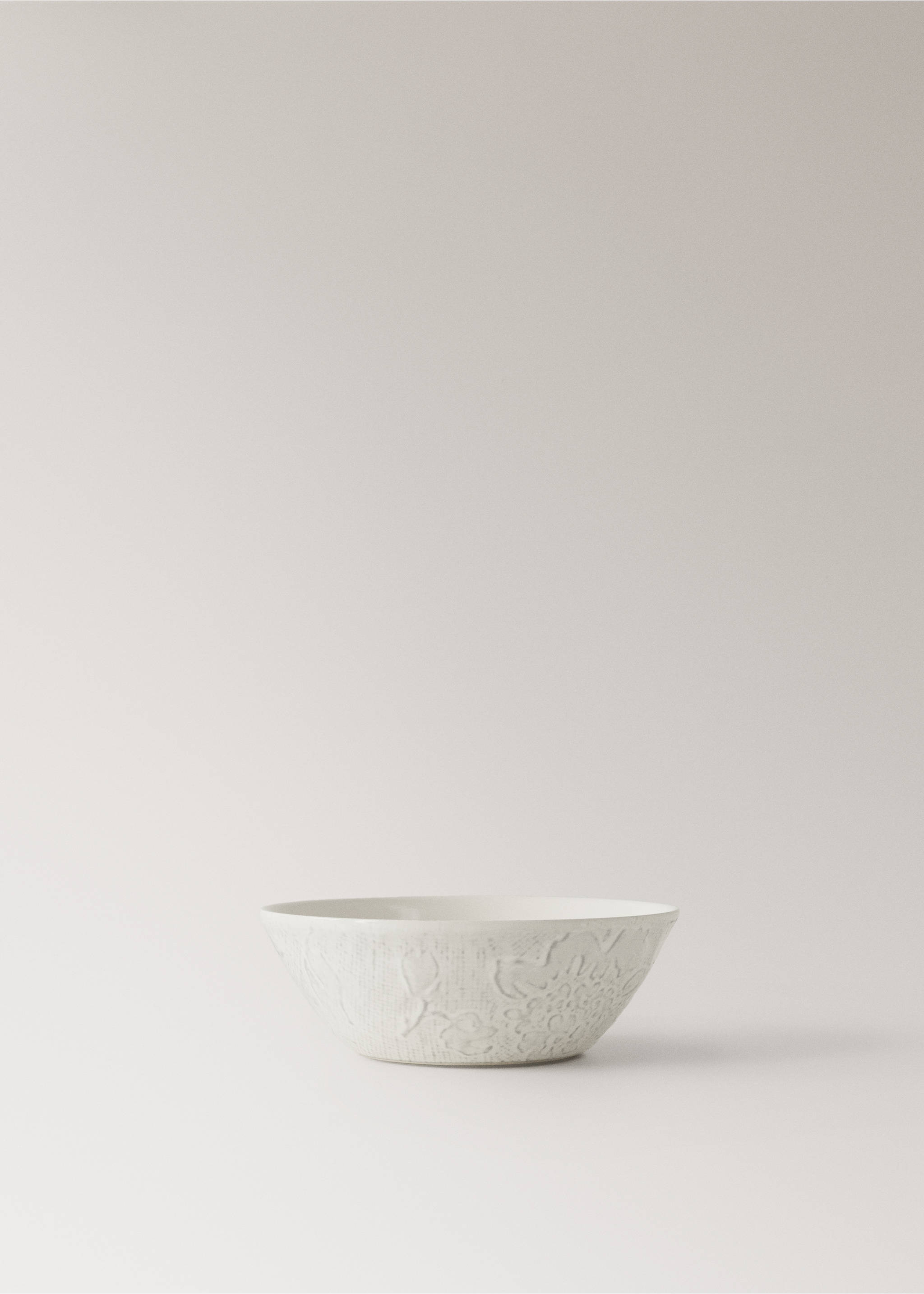 Textured gres bowl - Article without model, Off White. Ref: 37013313-00.