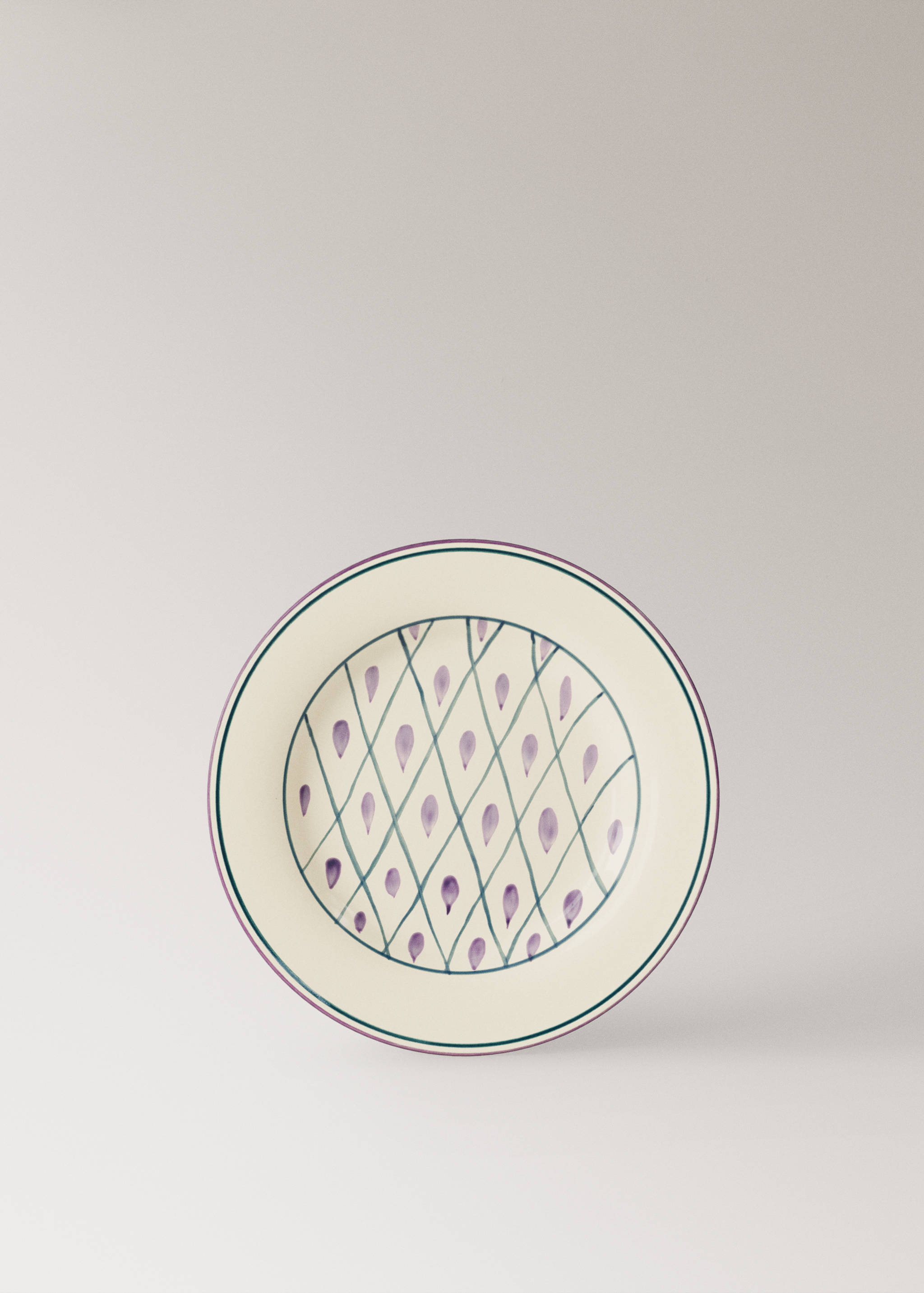 Assiette plate en gouttes décoratives - Article sans modèle