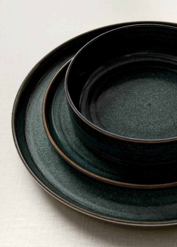 Uniform exterior gres bowl — Prussian Blue