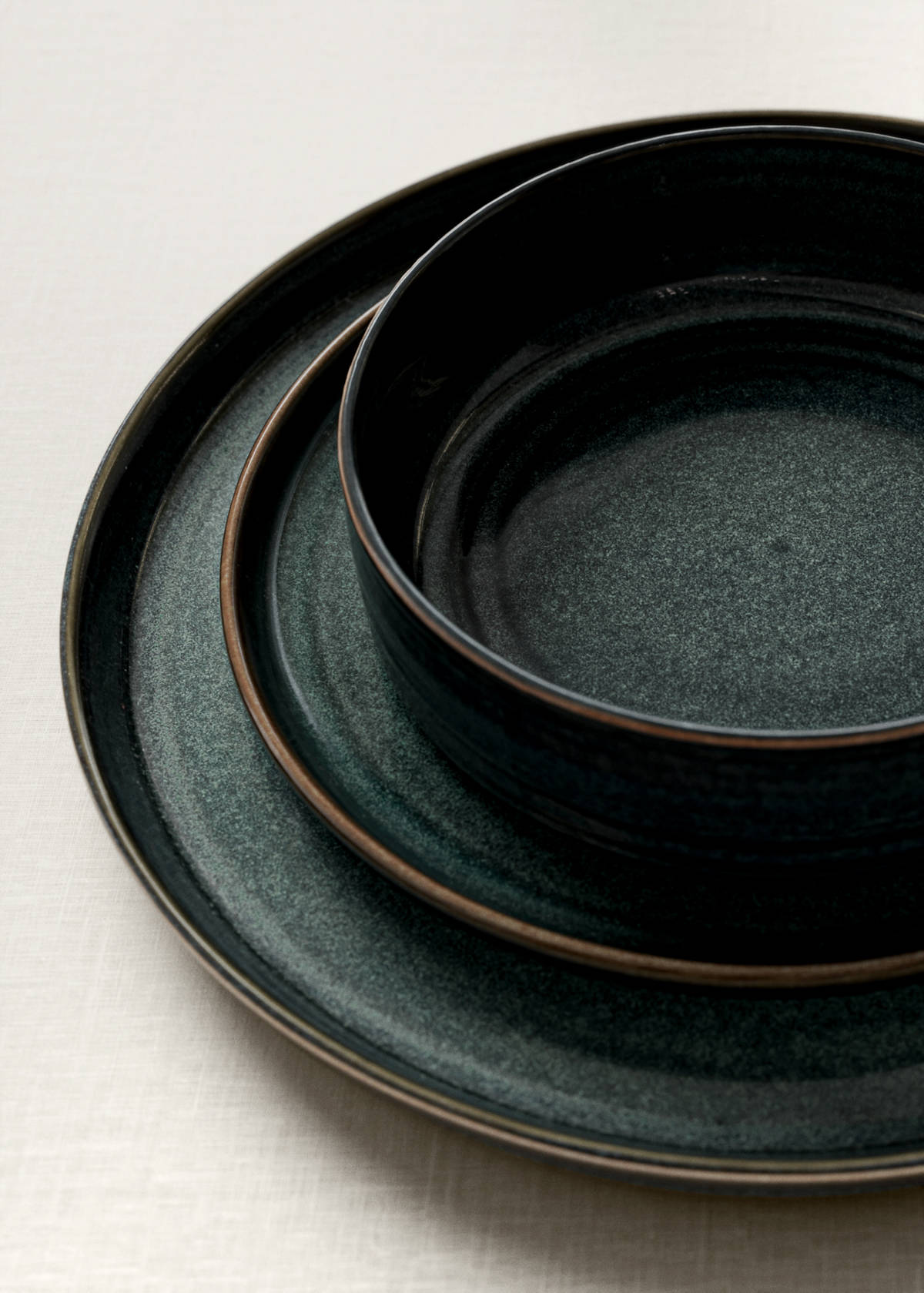 Uniform exterior gres bowl — Prussian Blue