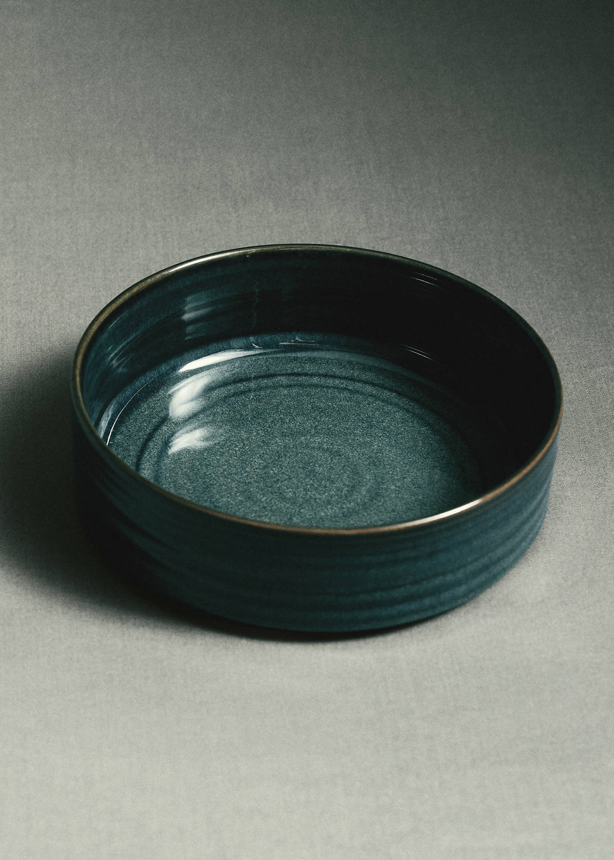 Uniform exterior gres bowl — Prussian Blue