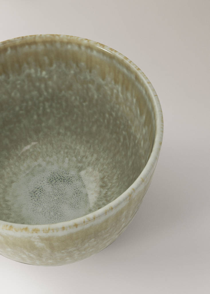 Gradient effect stoneware bowl — Forest Green