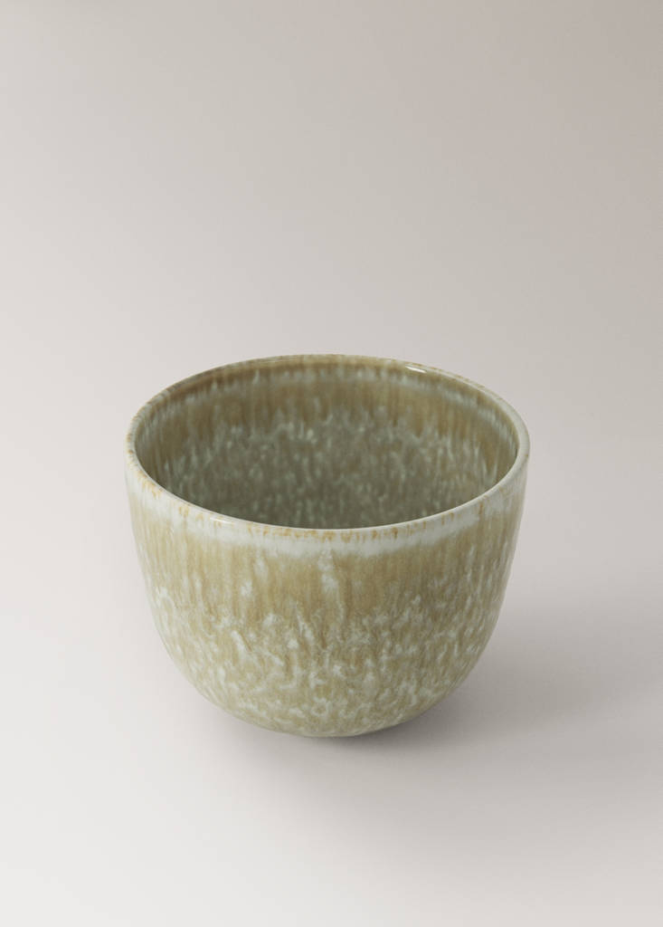 Gradient effect stoneware bowl — Forest Green
