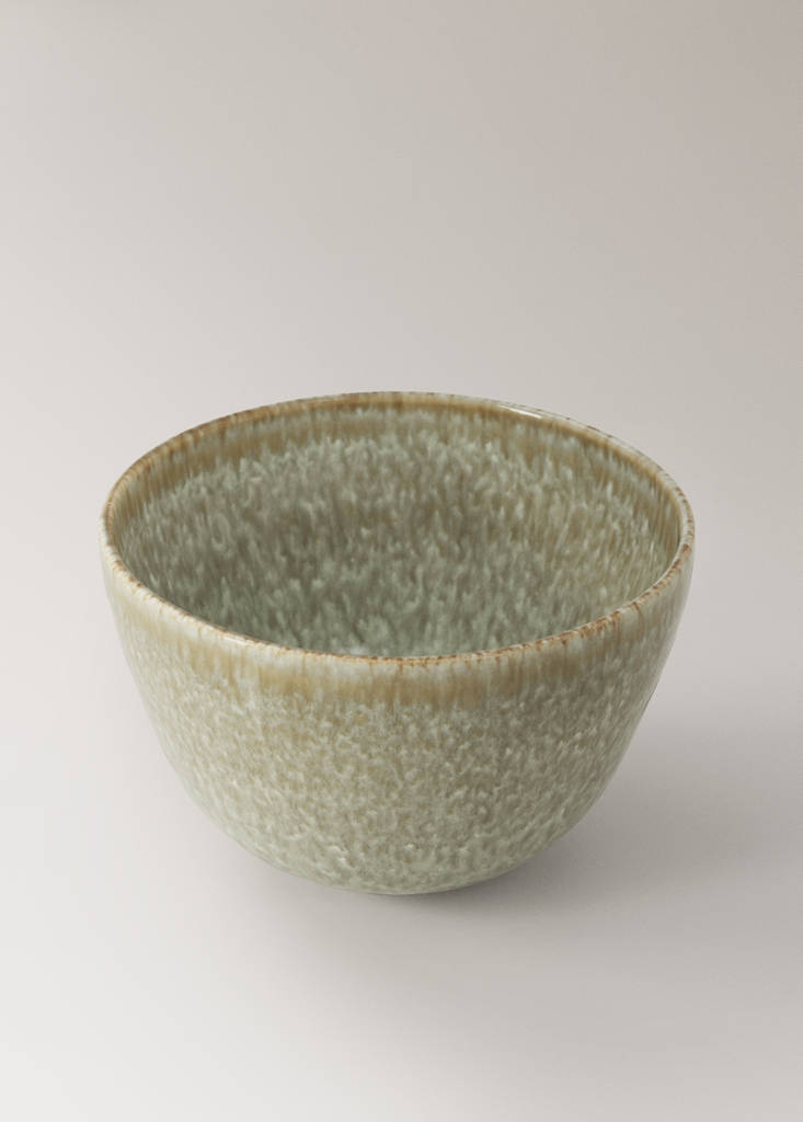 Gradient effect stoneware bowl — Forest Green