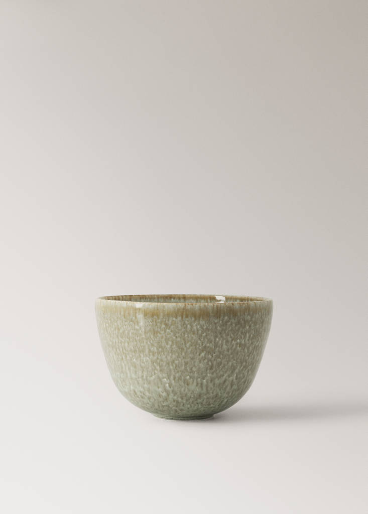 Gradient effect stoneware bowl — Forest Green