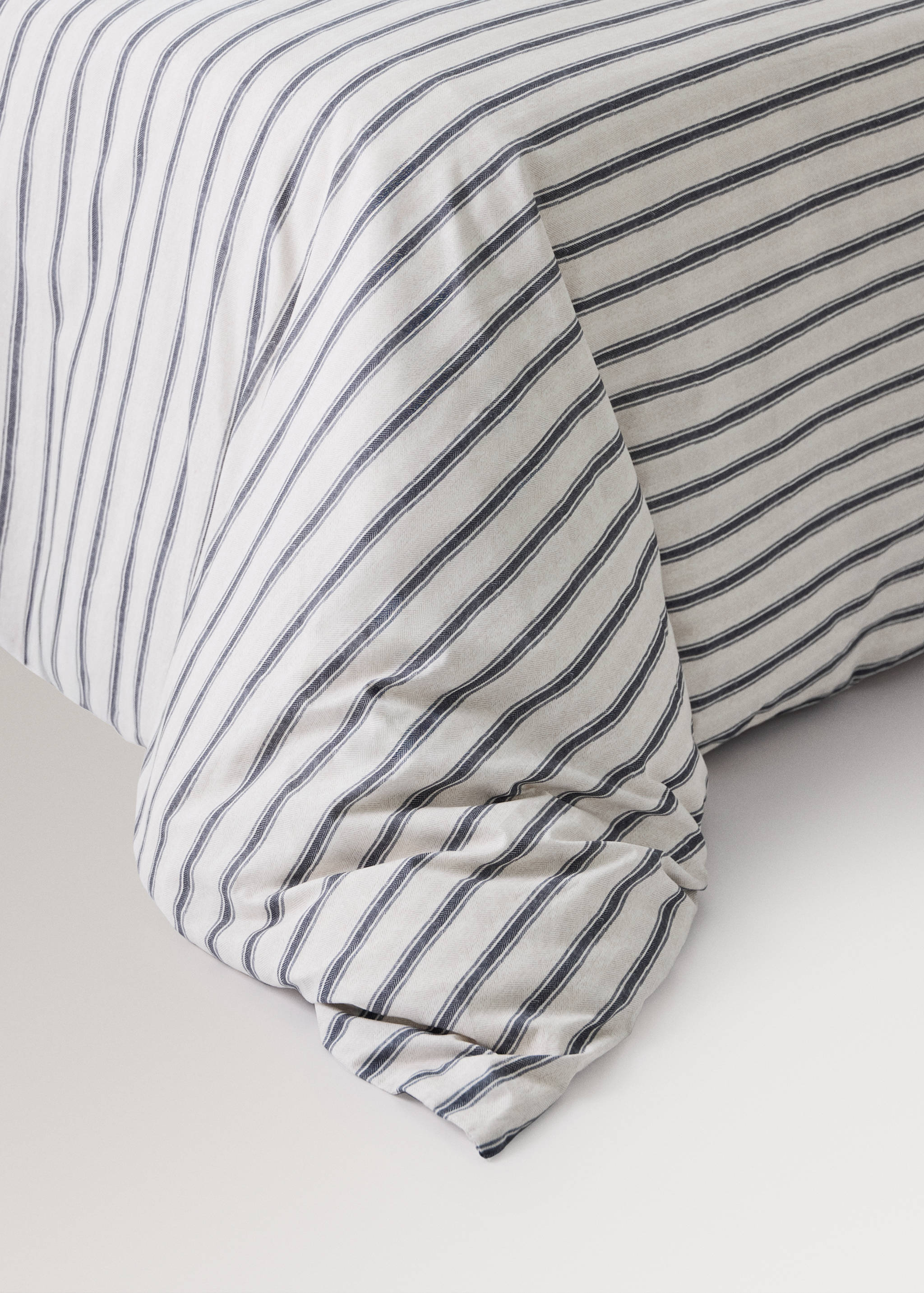 Percale cotton duvet cover 200 thread count striped print for 135/140 cm bed - Details of the article 8