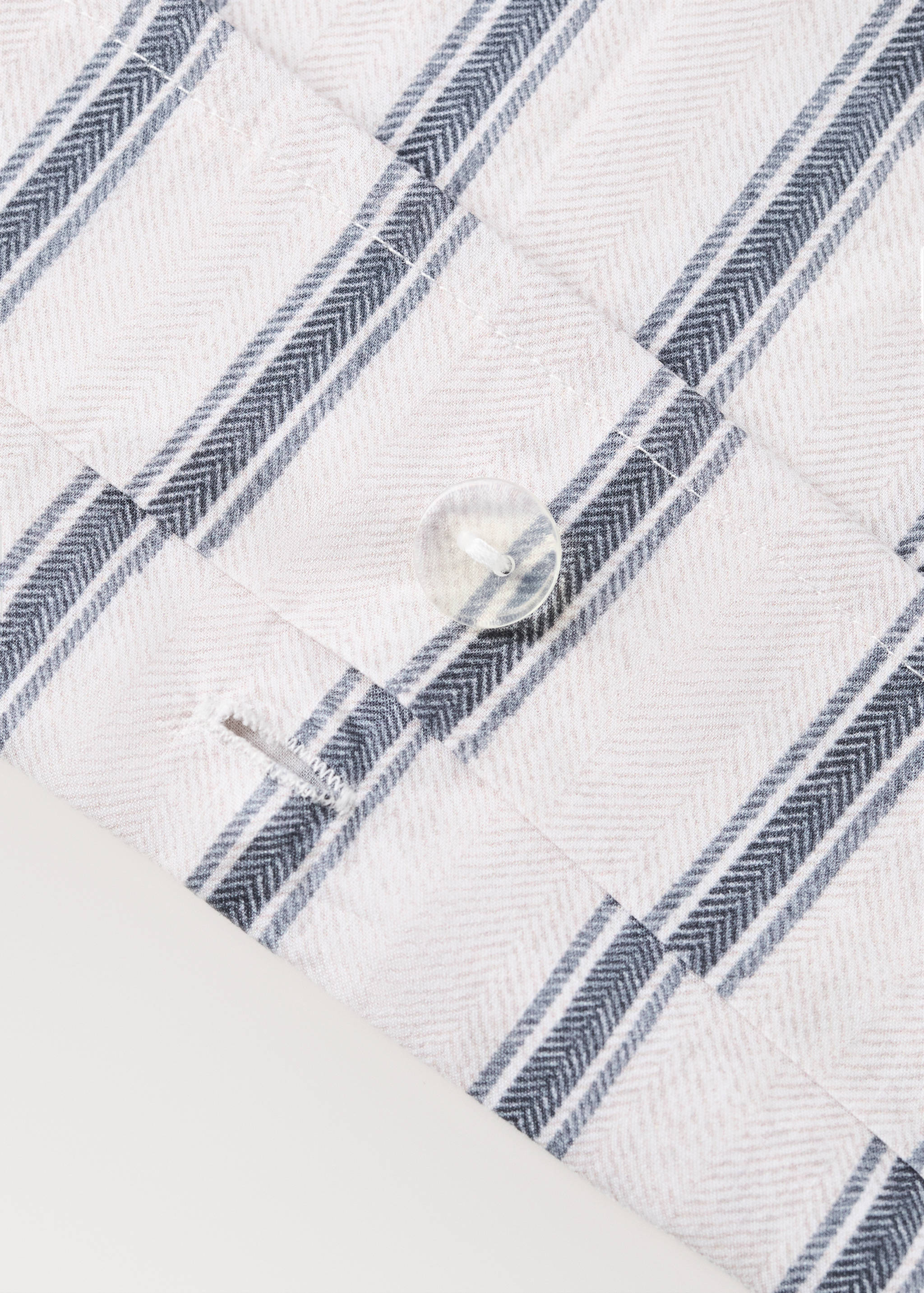 Percale cotton duvet cover 200 thread count striped print for 135/140 cm bed - Details of the article 2