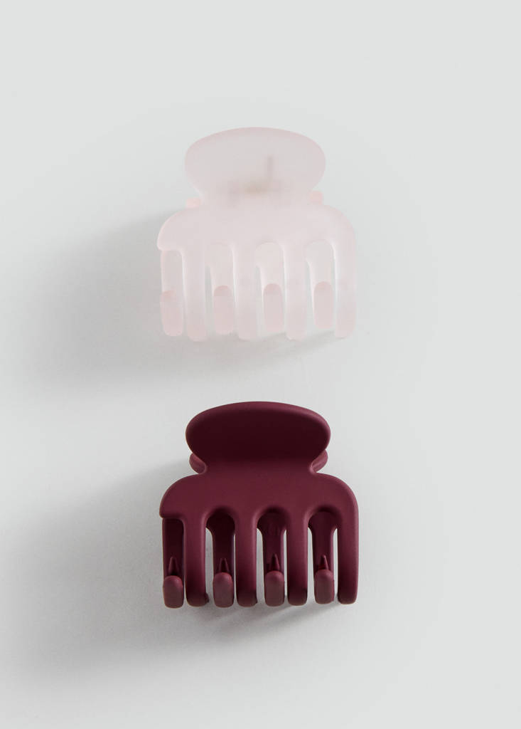 Pack of 2 hair clips — White
