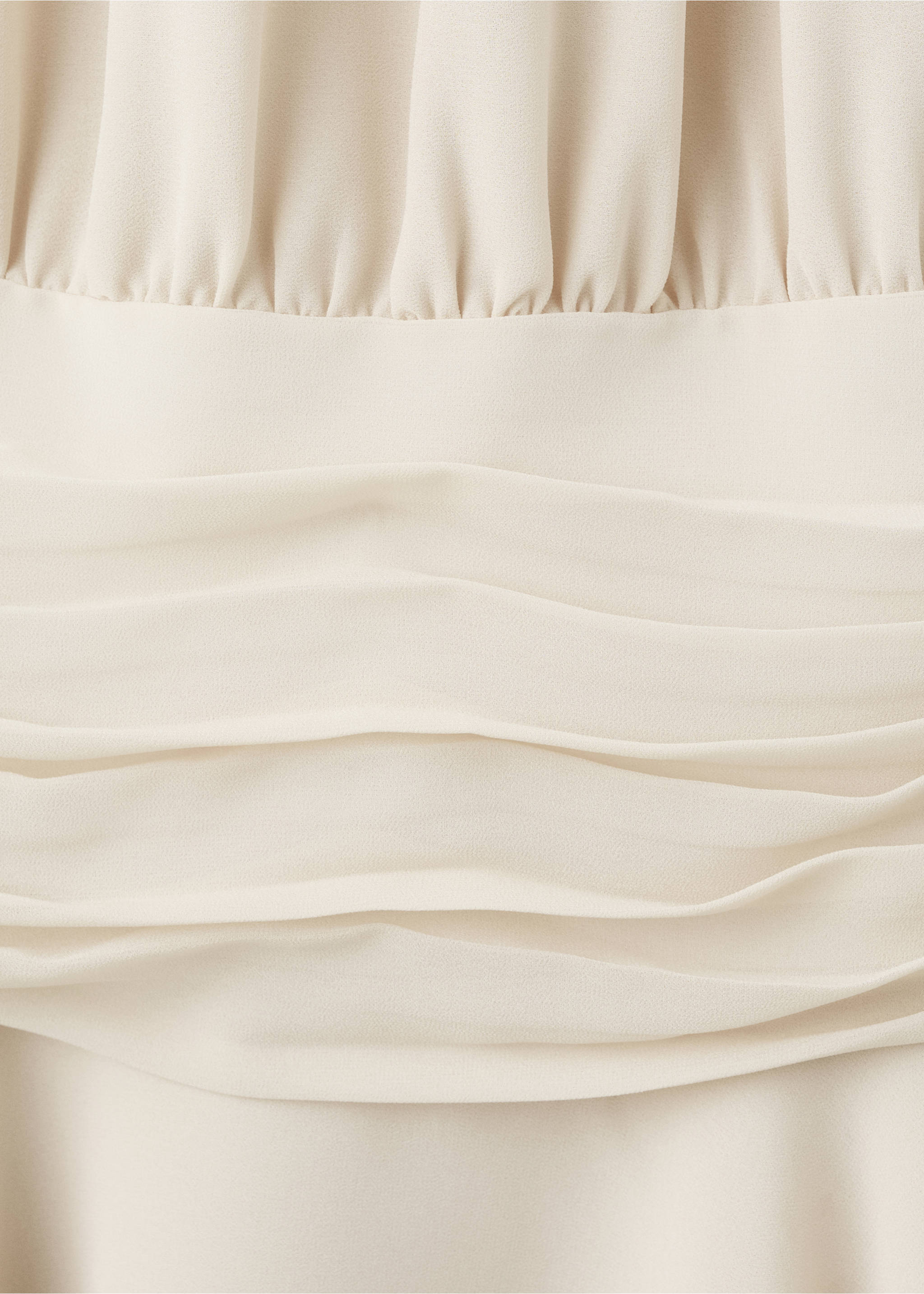 Robe halter détails plissés - Détail de l'article 8, Écru. Ref: 37013866-00.