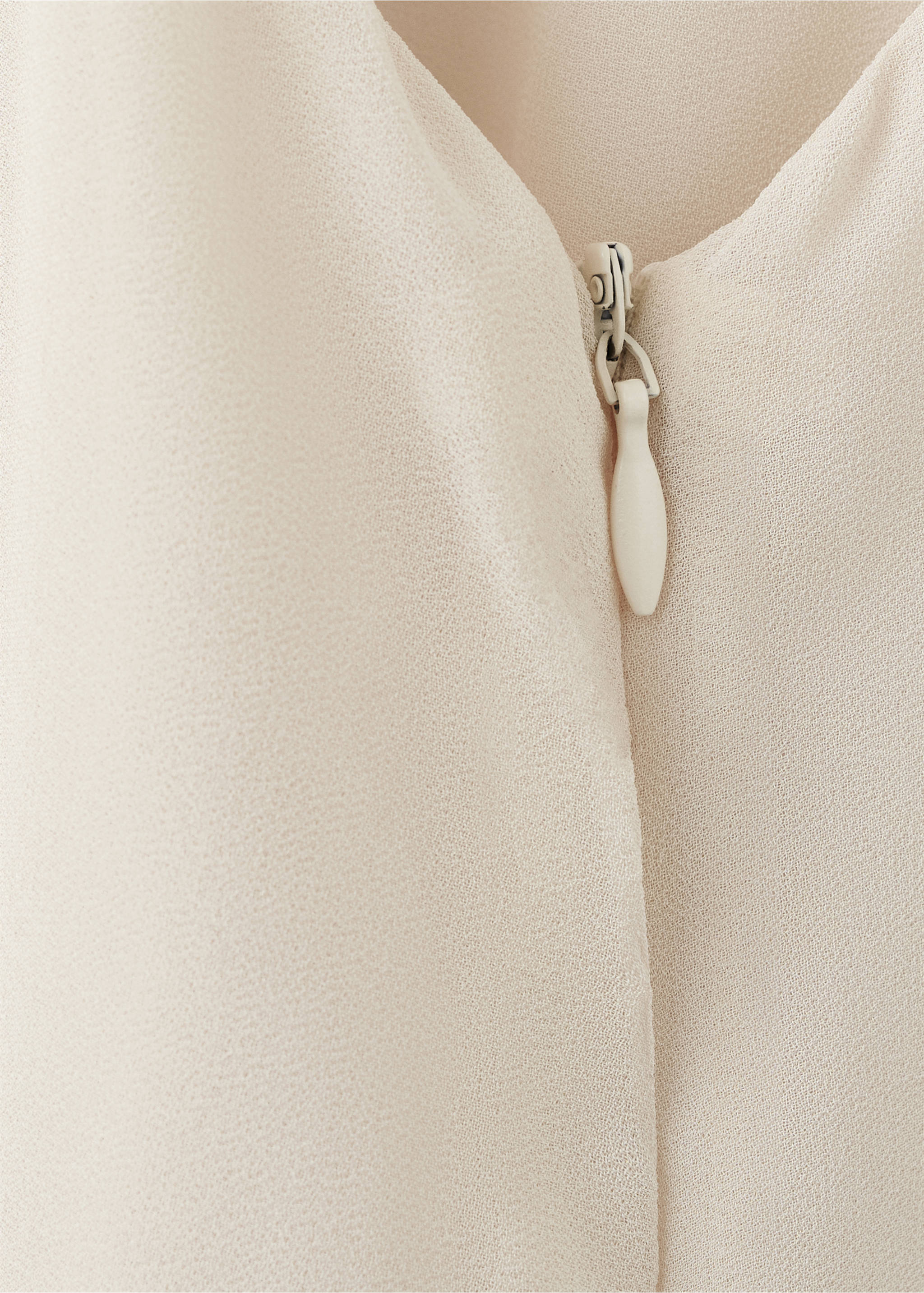 Robe halter détails plissés - Détail de l'article 0, Écru. Ref: 37013866-00.