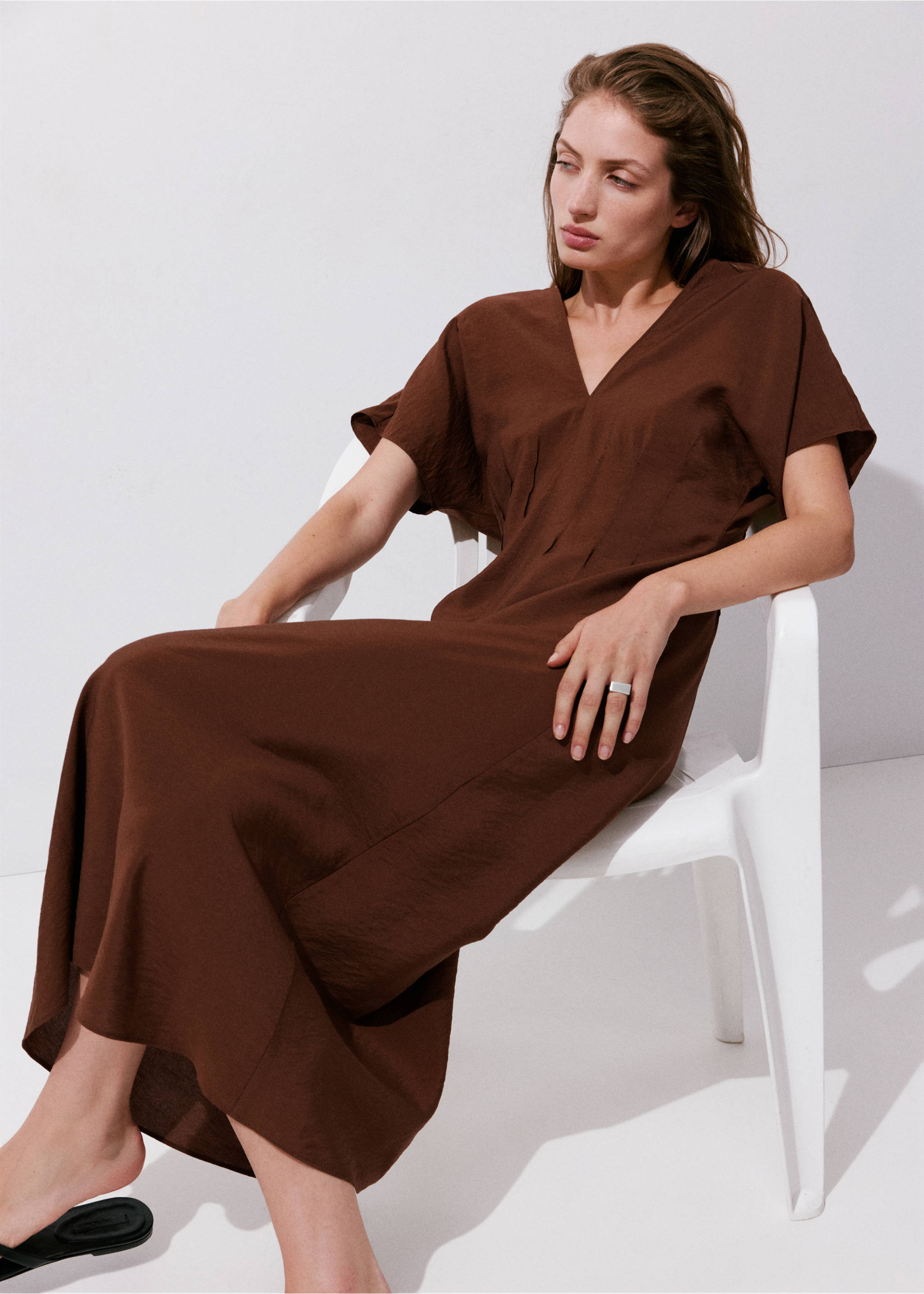 Vestido sofia - Plano general, Chocolate. Ref: 37013867-00.