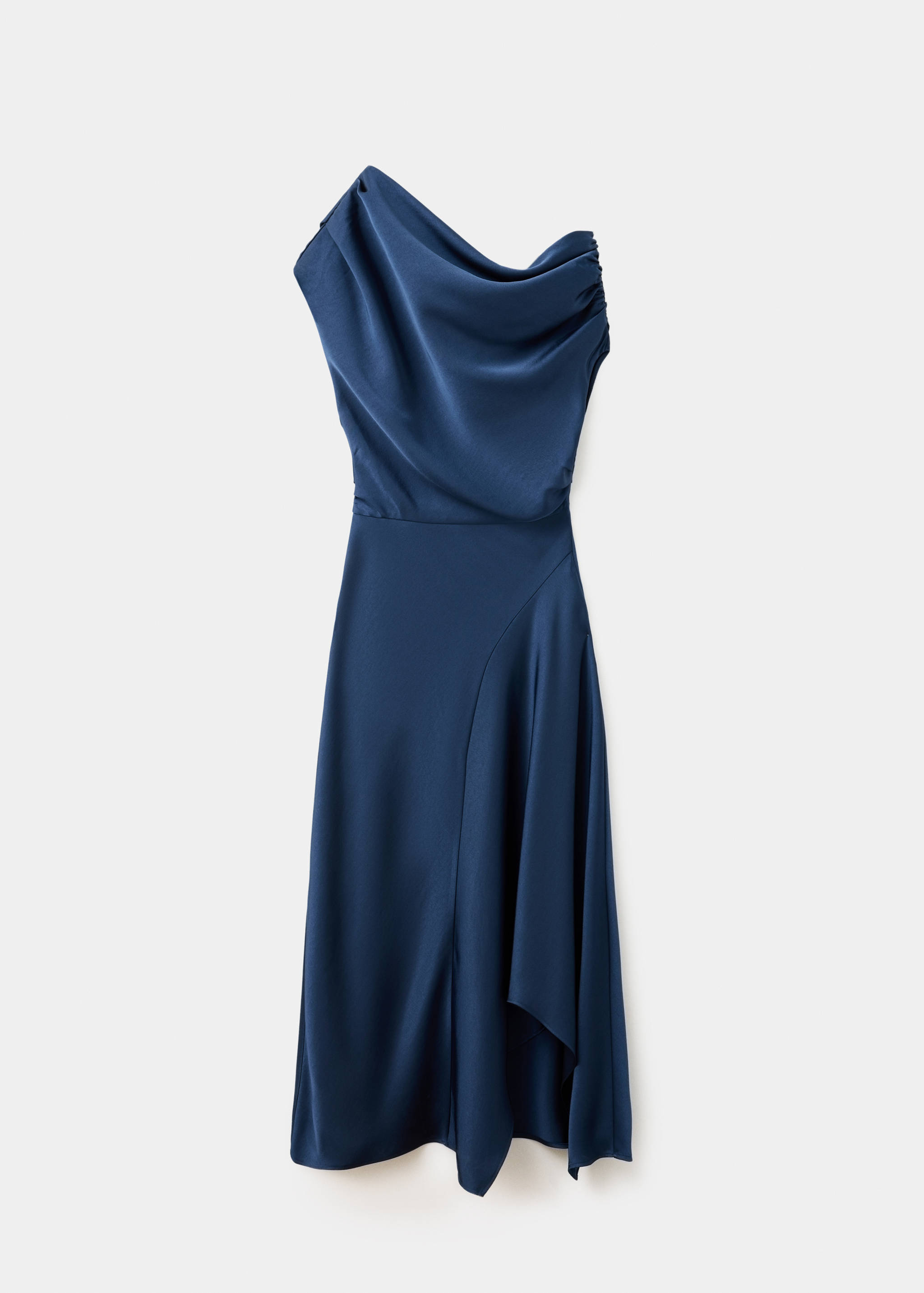 Asymmetrical satin dress - Article without model