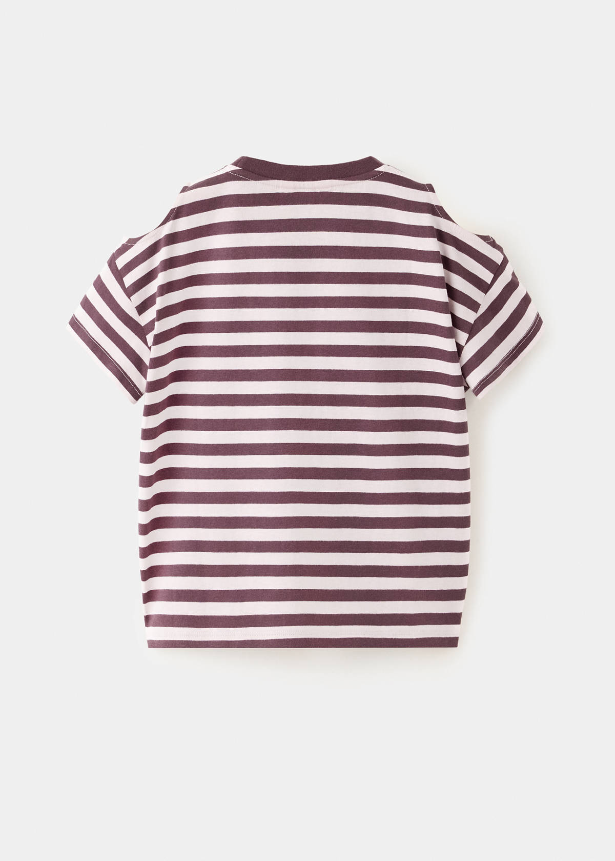 Striped T-shirt with cut-out detail — Pink