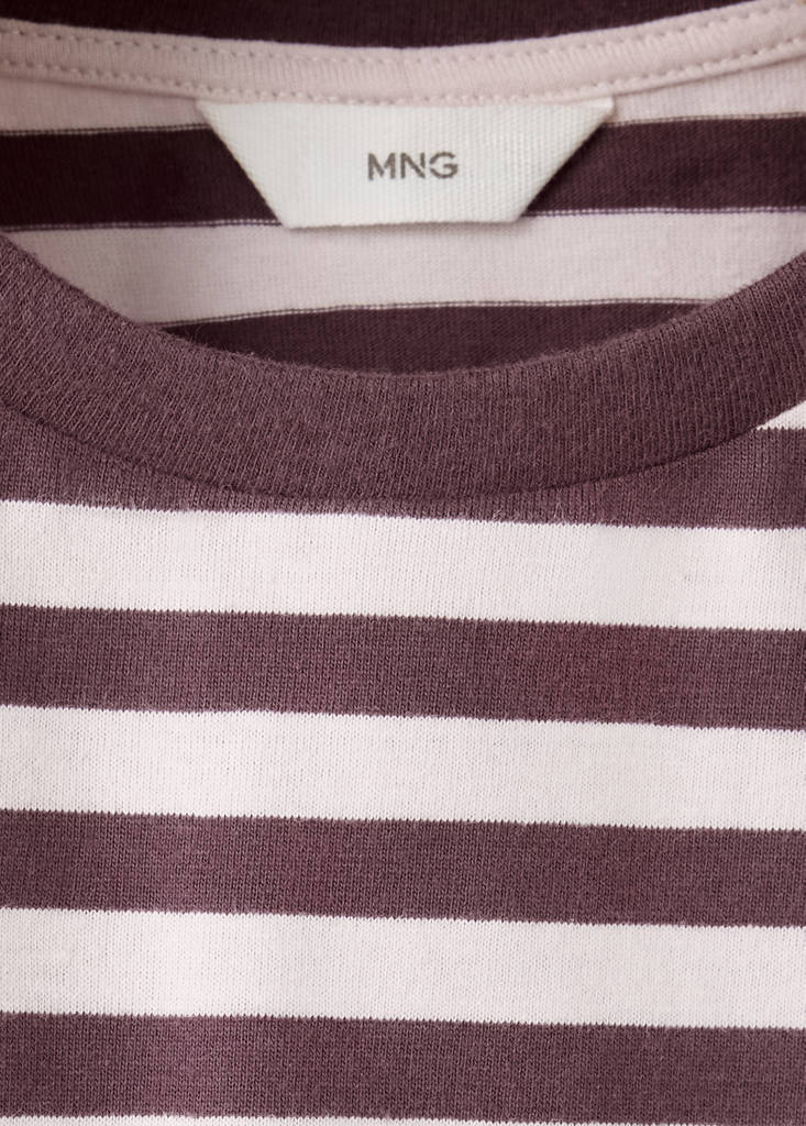 Striped T-shirt with cut-out detail — Pink
