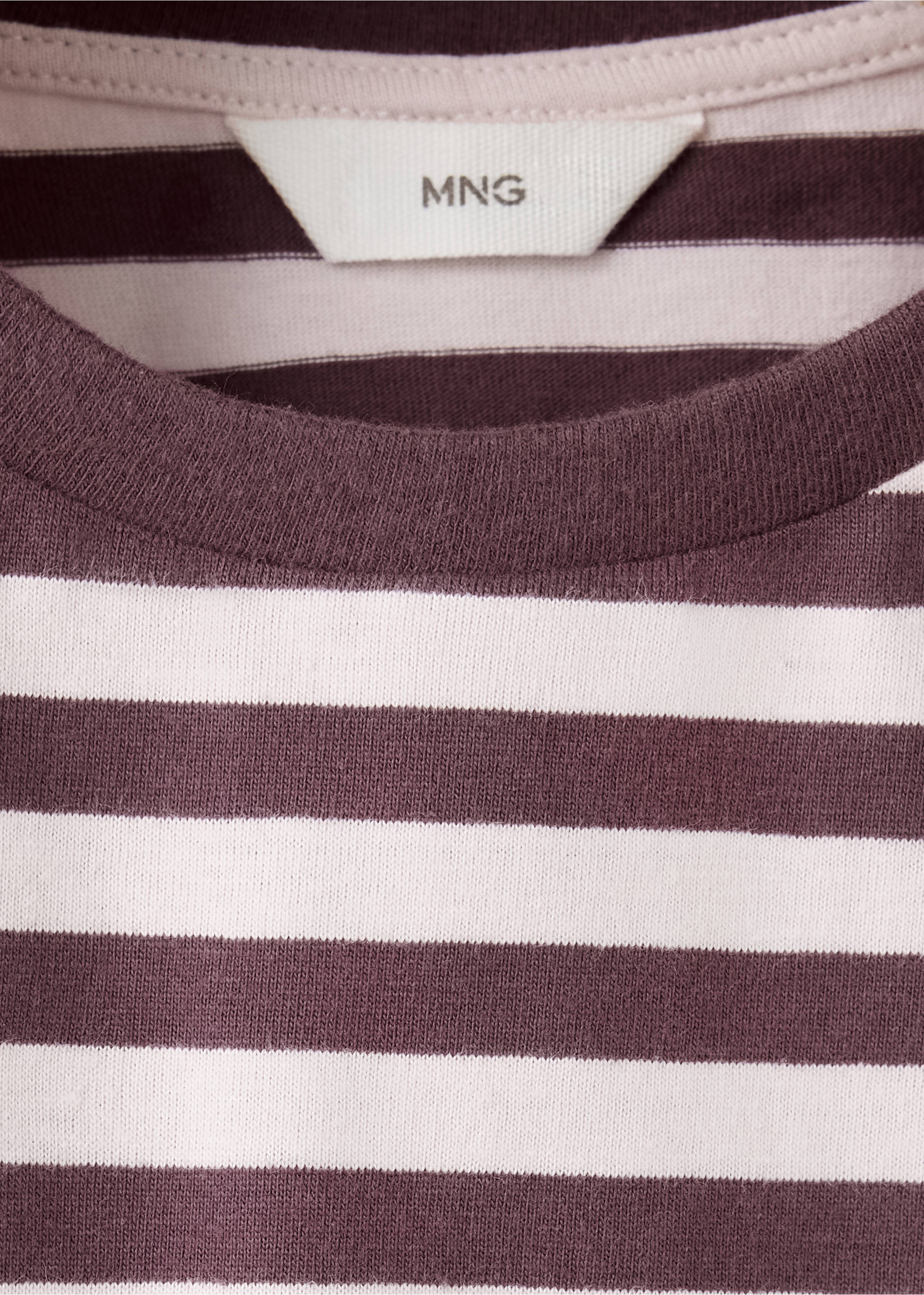 T-shirt 100 % coton rayures - Détail de l'article 8, Rose. Ref: 37013877-00.