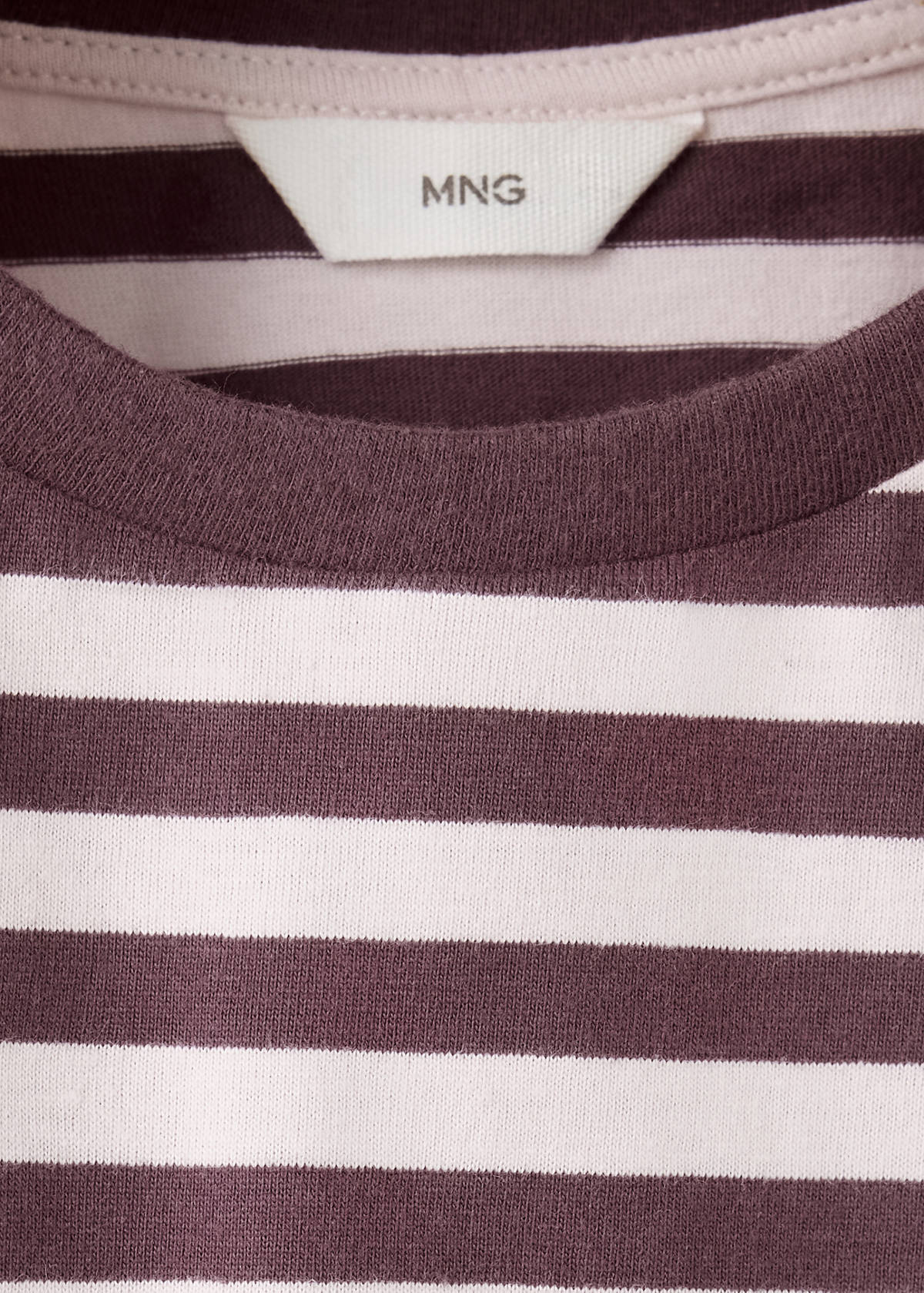 Striped T-shirt with cut-out detail — Pink