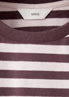 Striped T-shirt with cut-out detail — Pink 3