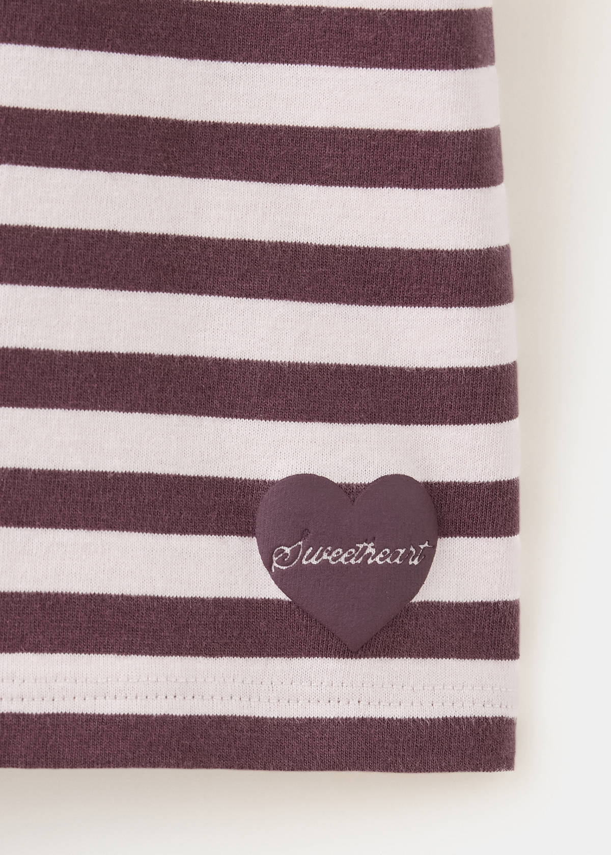Striped T-shirt with cut-out detail — Pink