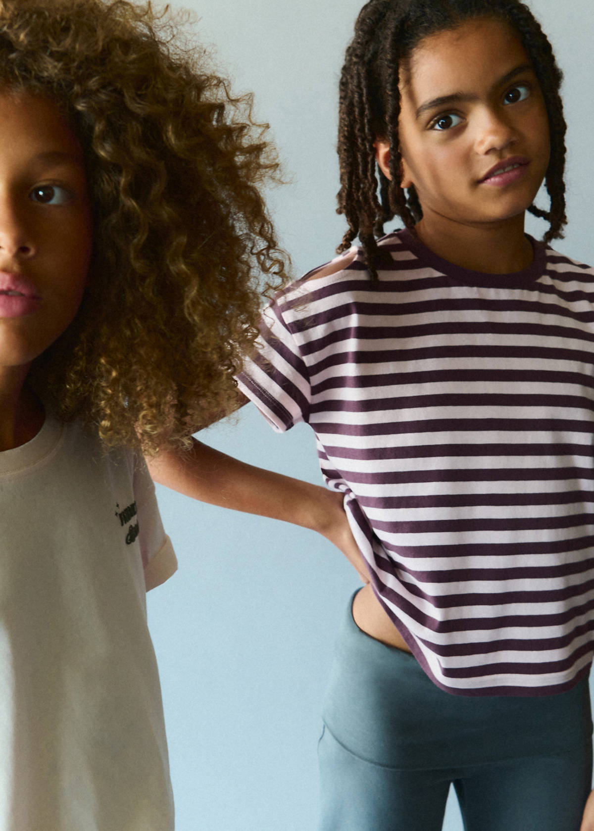 Striped T-shirt with cut-out detail — Pink