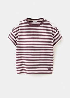 Striped T-shirt with cut-out detail — Pink 2